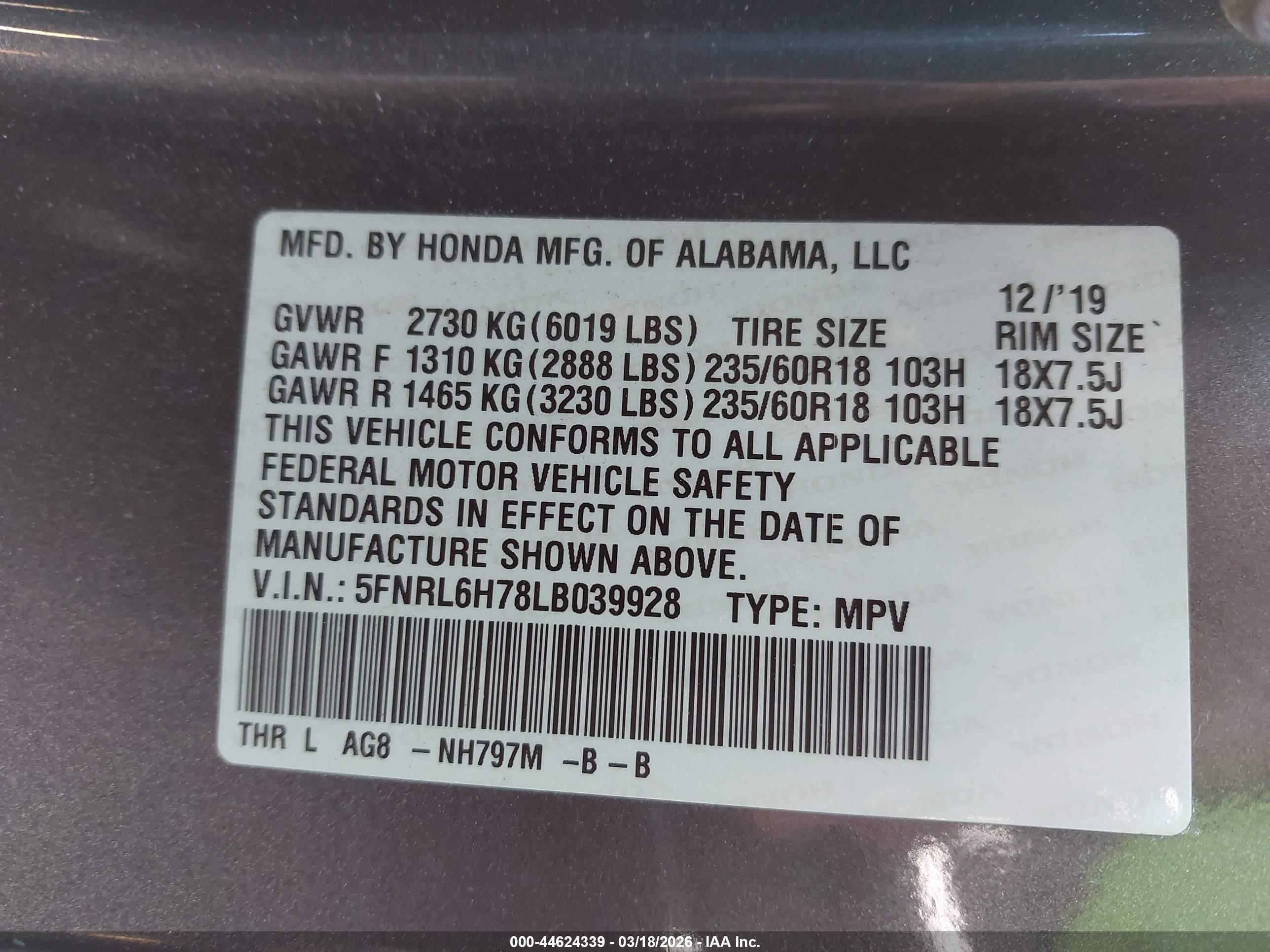 HONDA ODYSSEY image 9