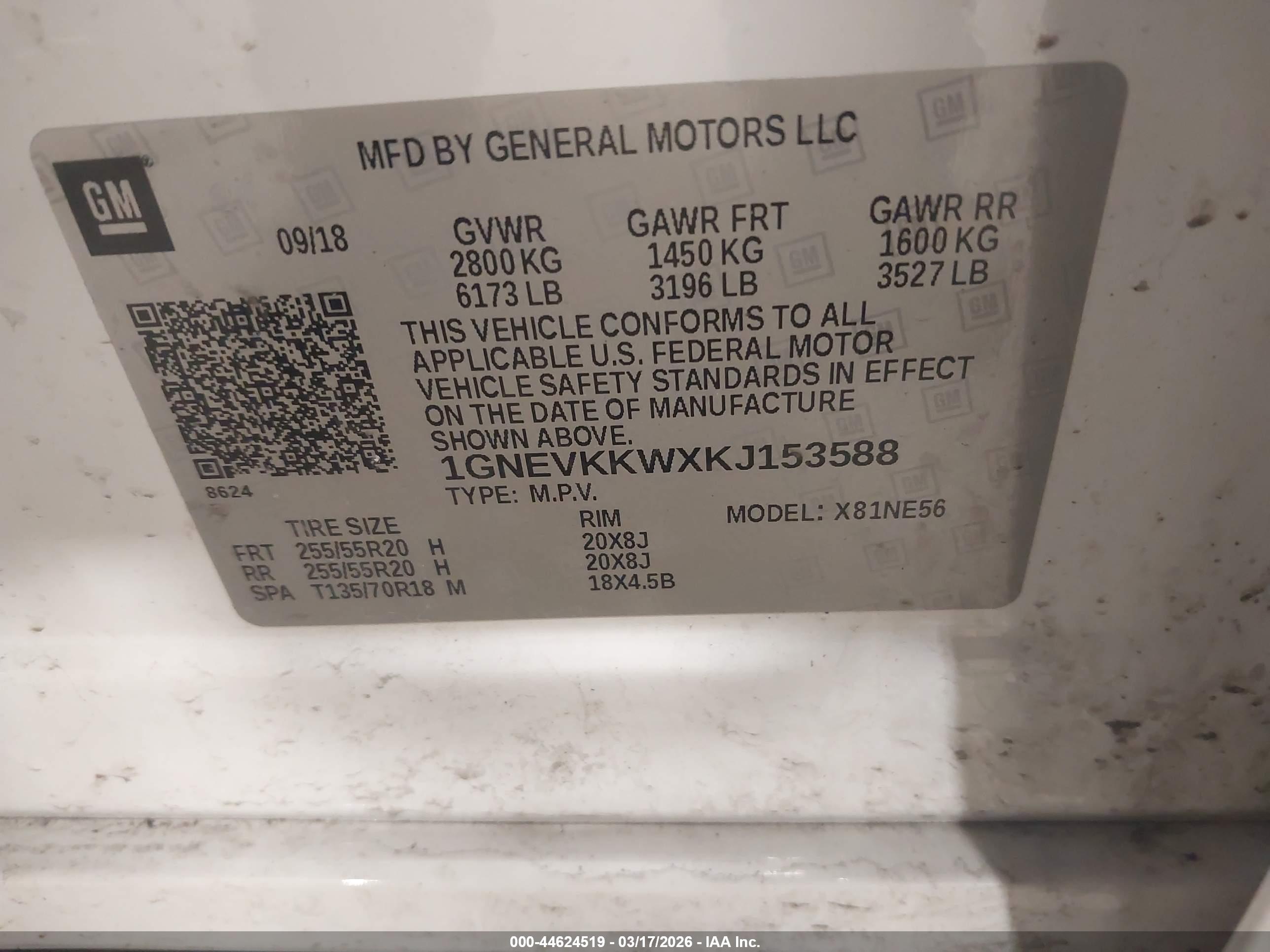 CHEVROLET TRAVERSE image 9