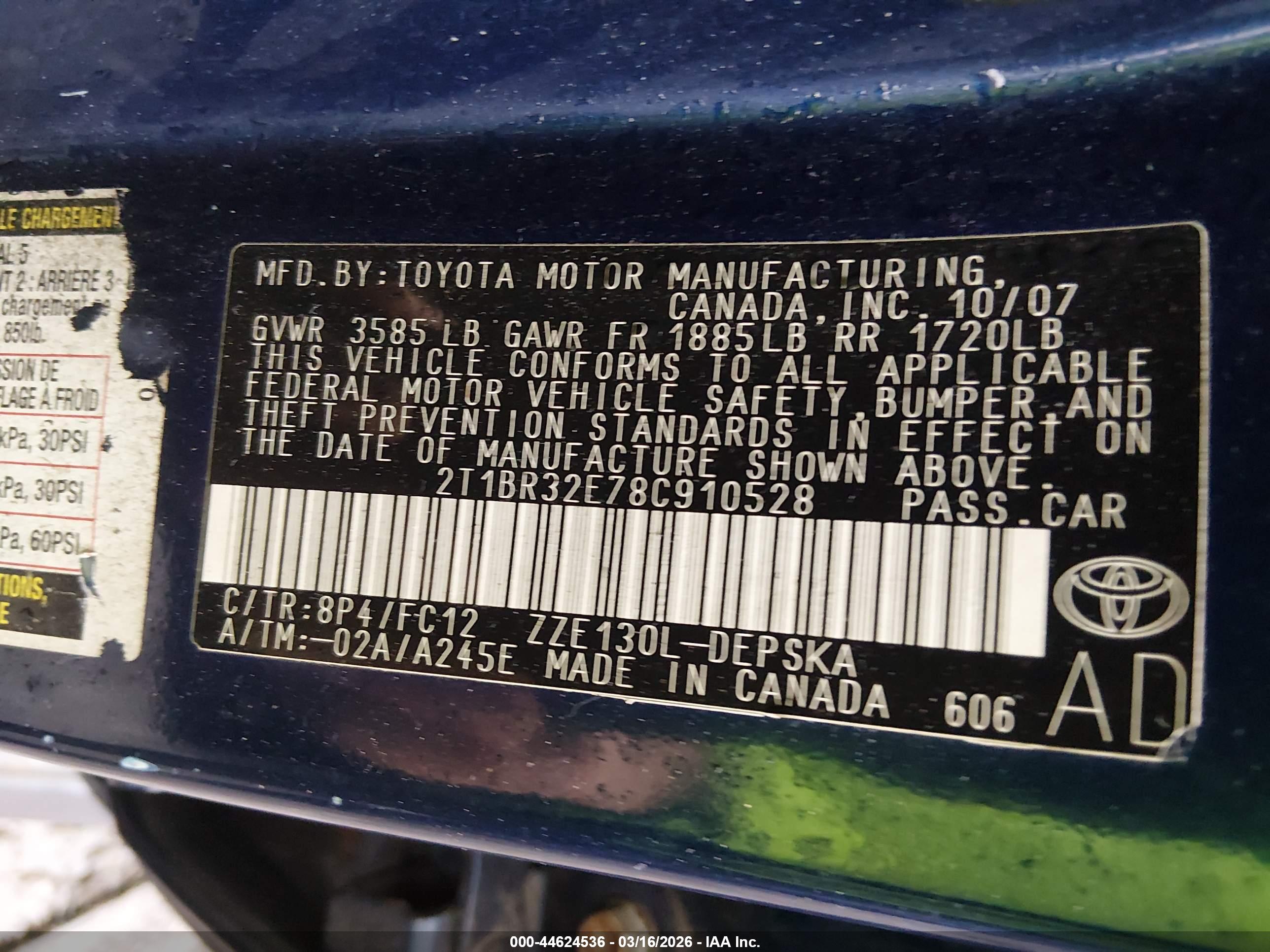 TOYOTA COROLLA image 9