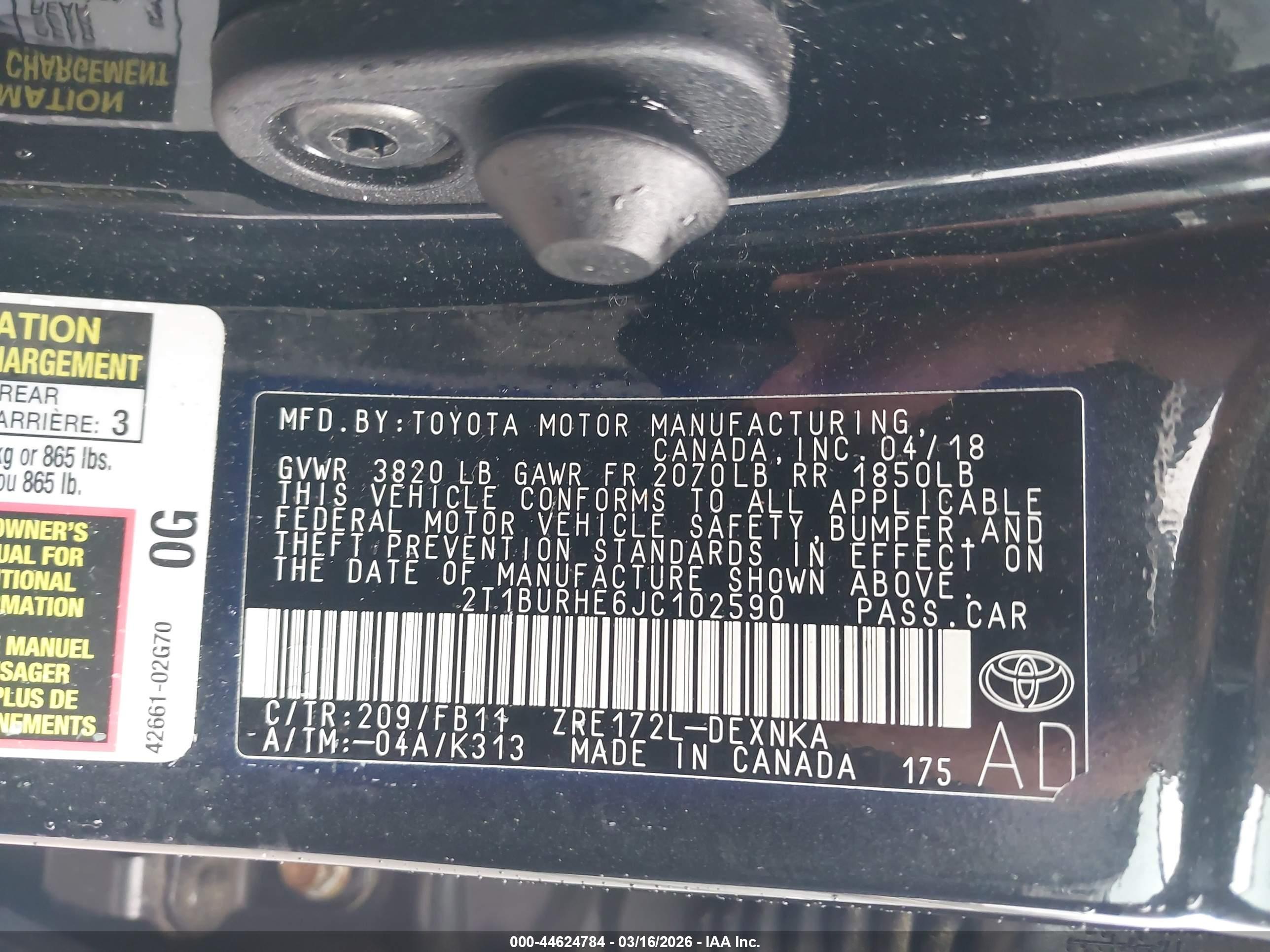 TOYOTA COROLLA image 9