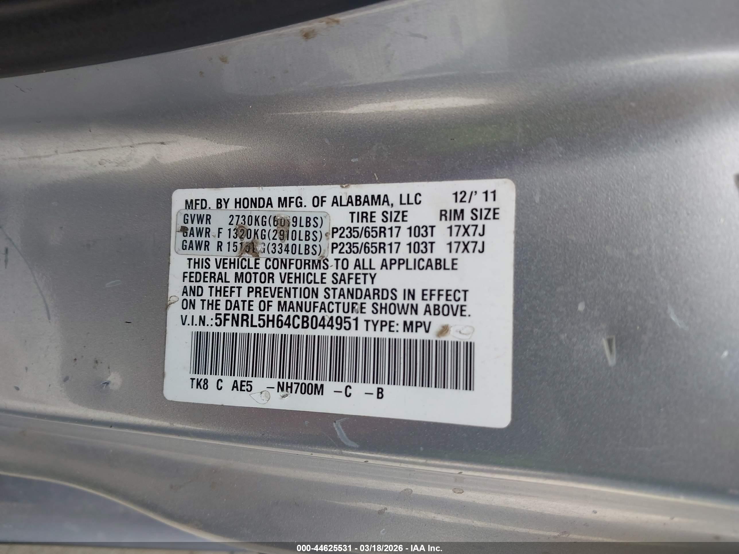 HONDA ODYSSEY image 9