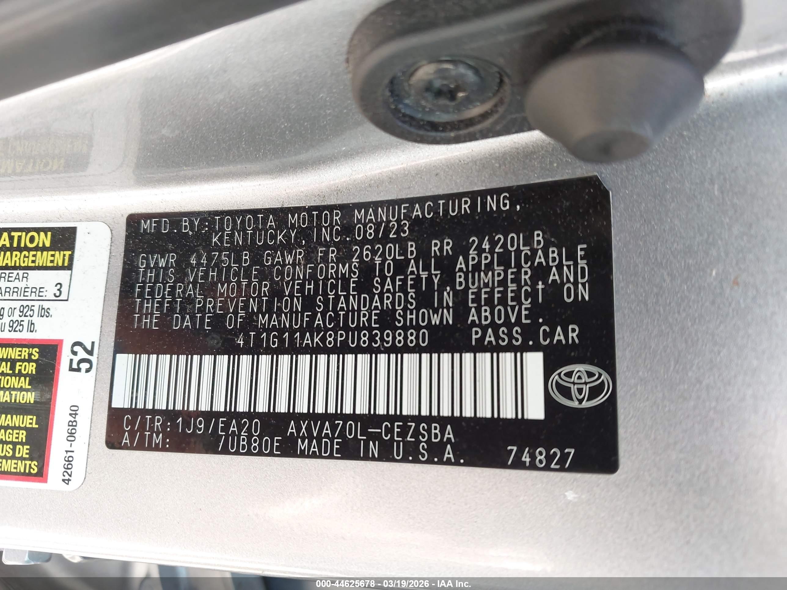 TOYOTA CAMRY image 9