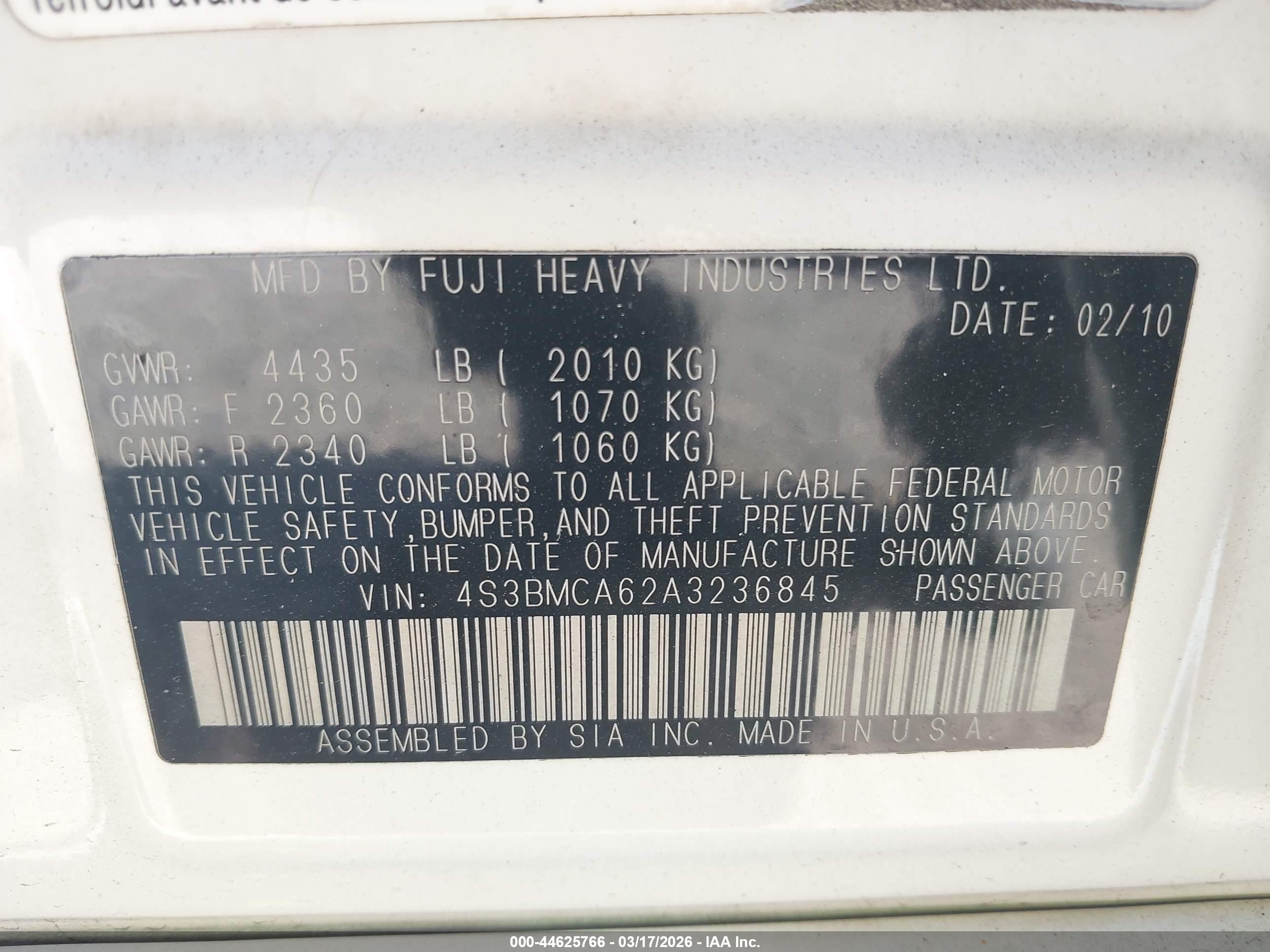 SUBARU LEGACY image 9