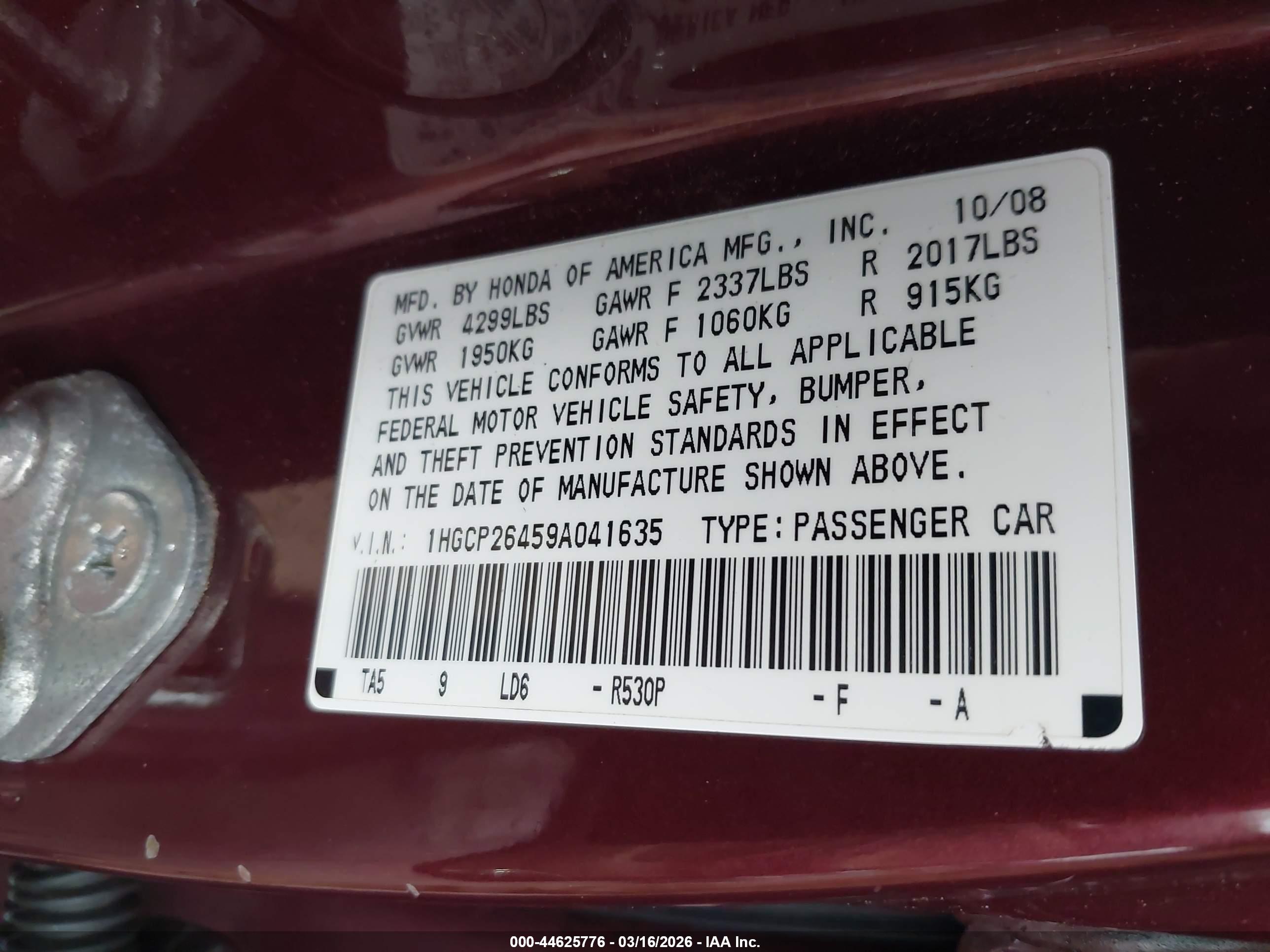 HONDA ACCORD image 9
