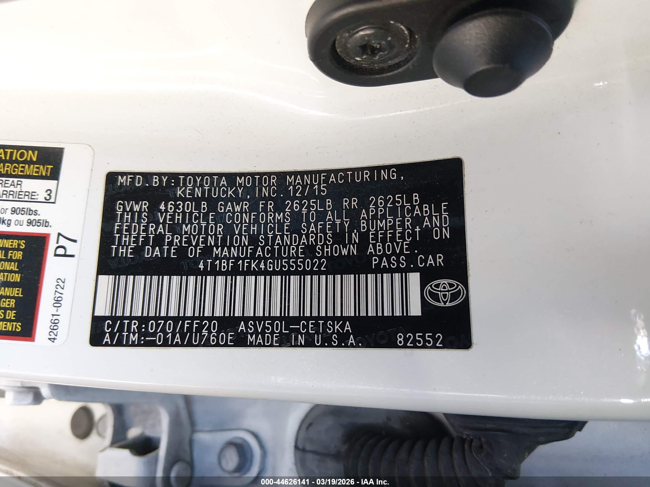 TOYOTA CAMRY image 9