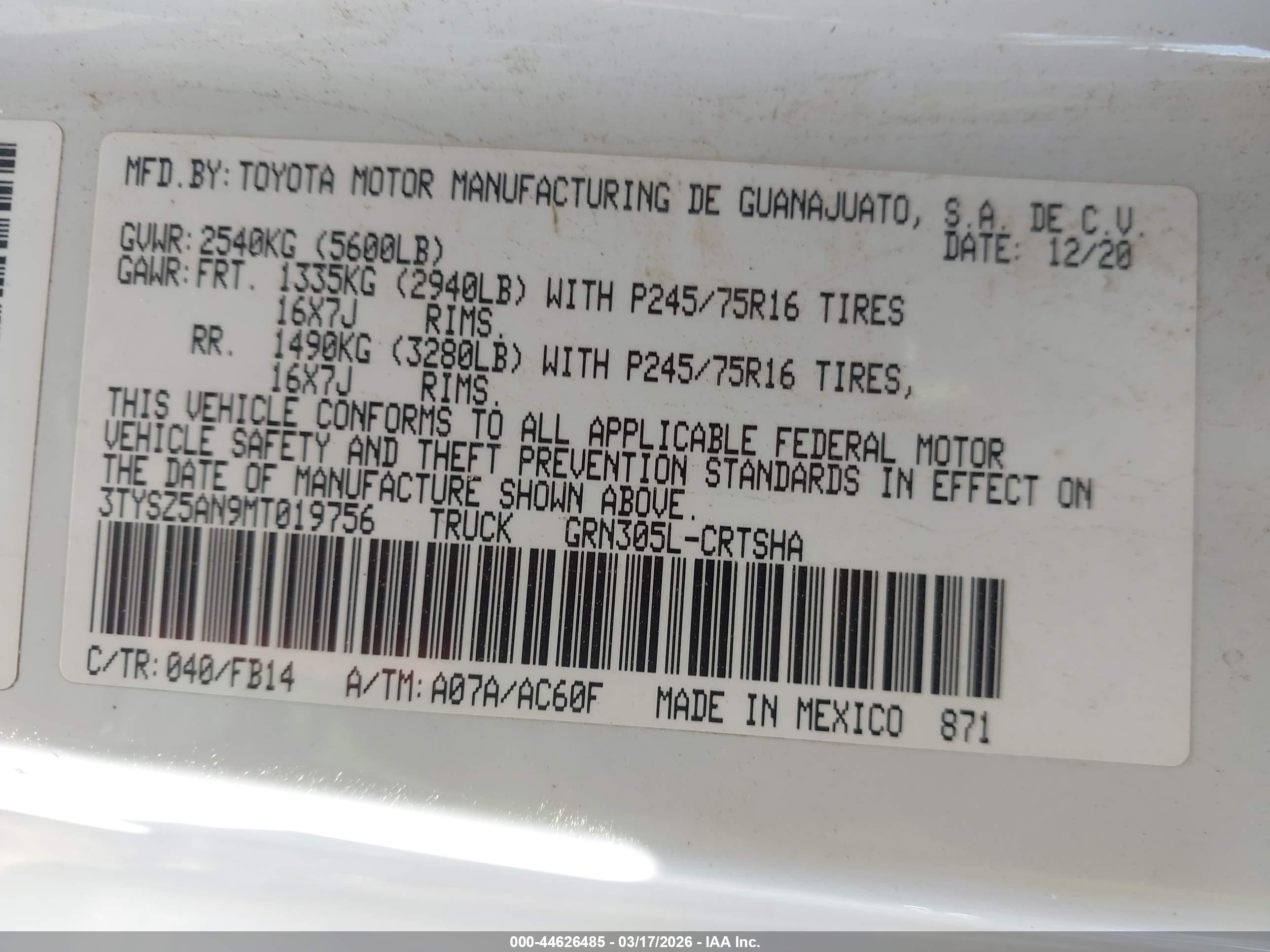 TOYOTA TACOMA image 9