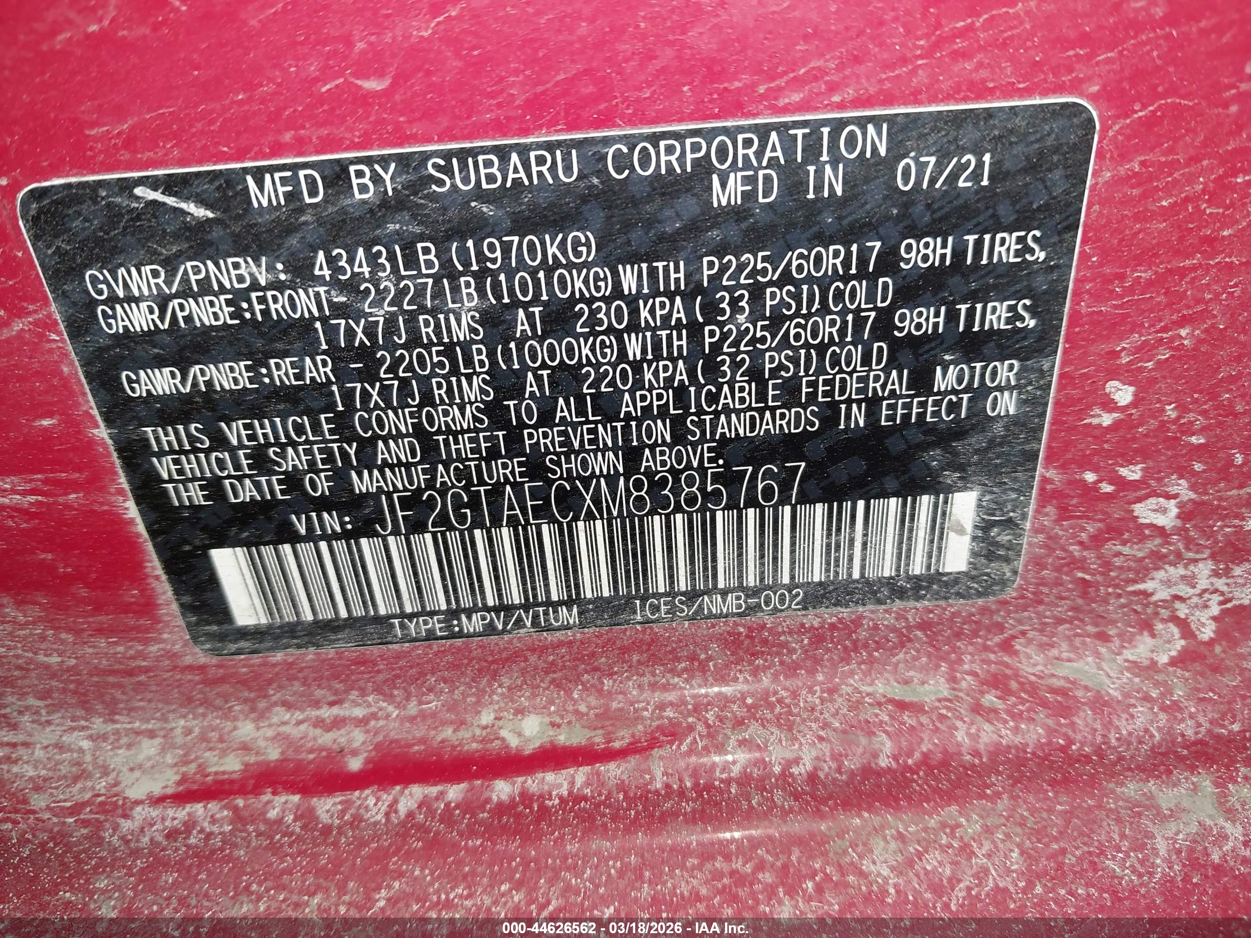 SUBARU CROSSTREK image 9