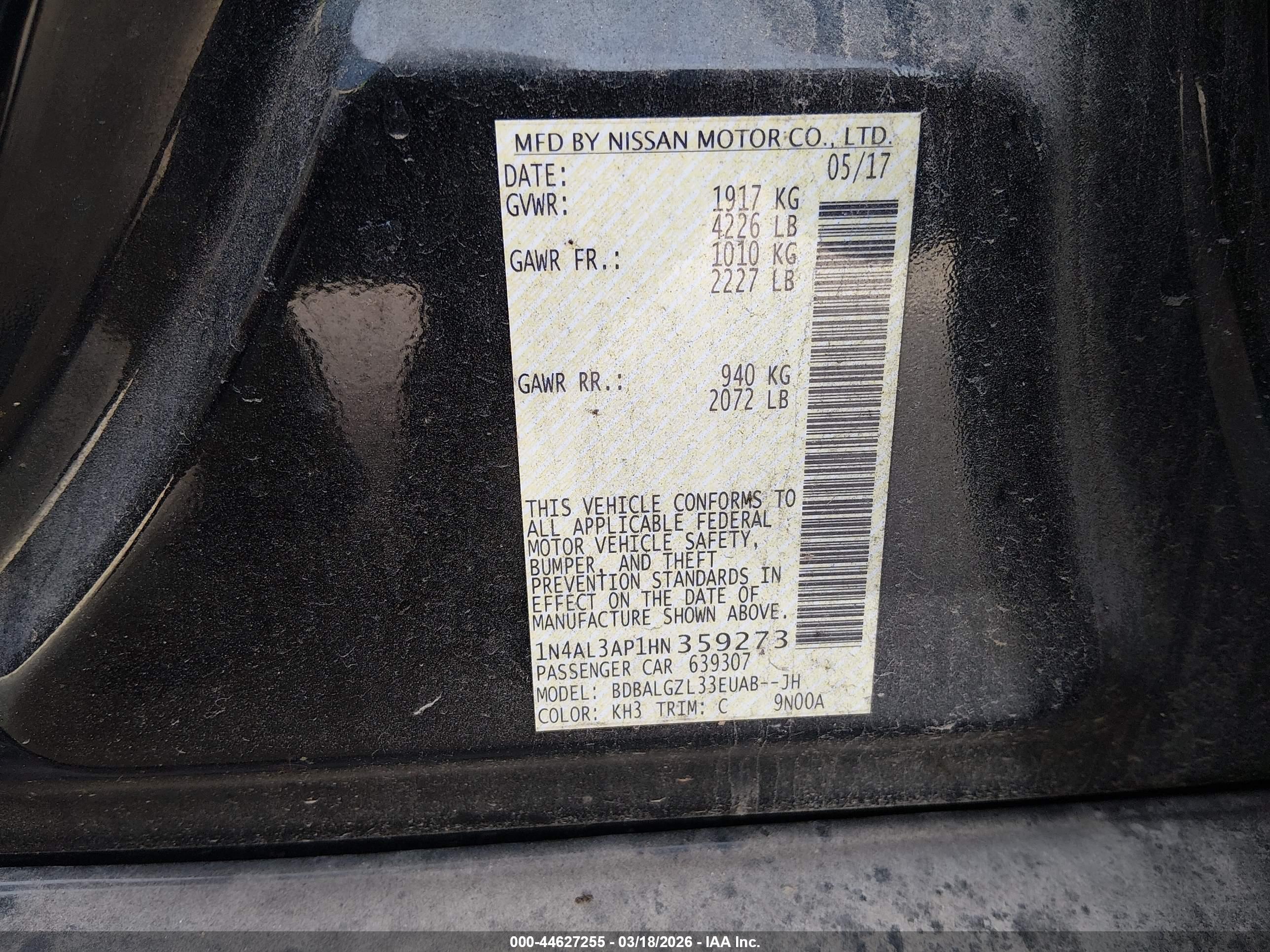 NISSAN ALTIMA image 9