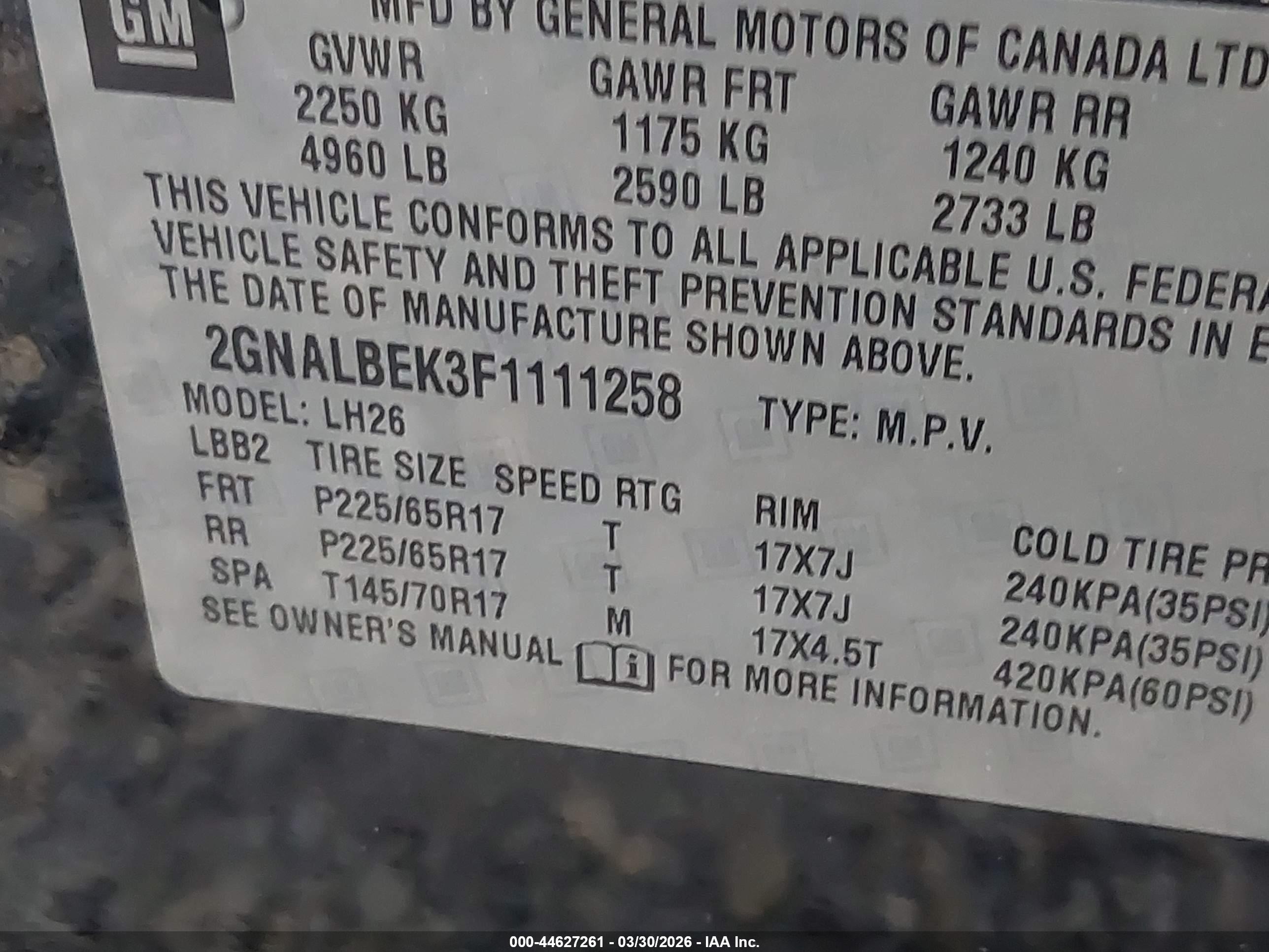 CHEVROLET EQUINOX image 9