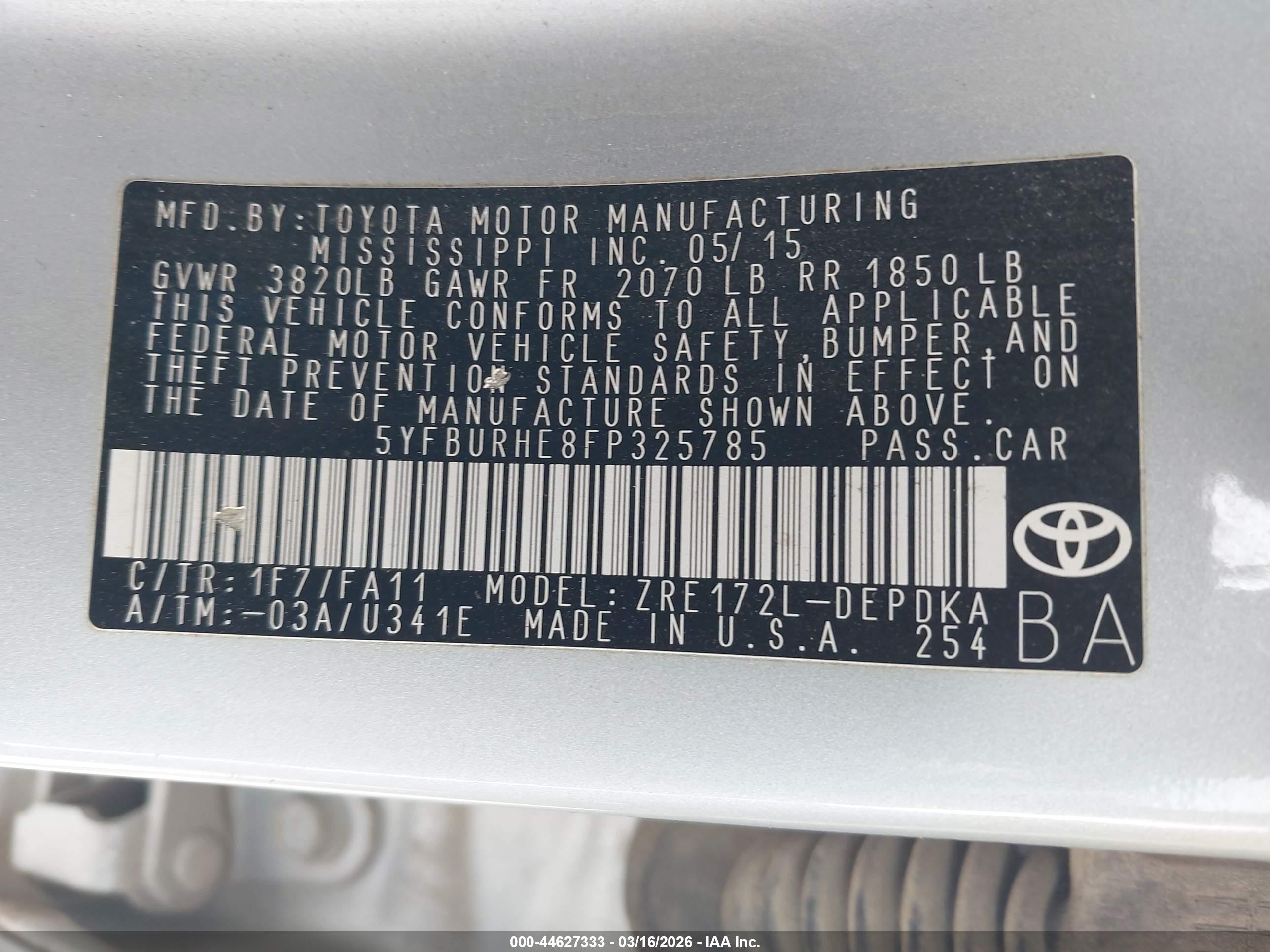 TOYOTA COROLLA image 9