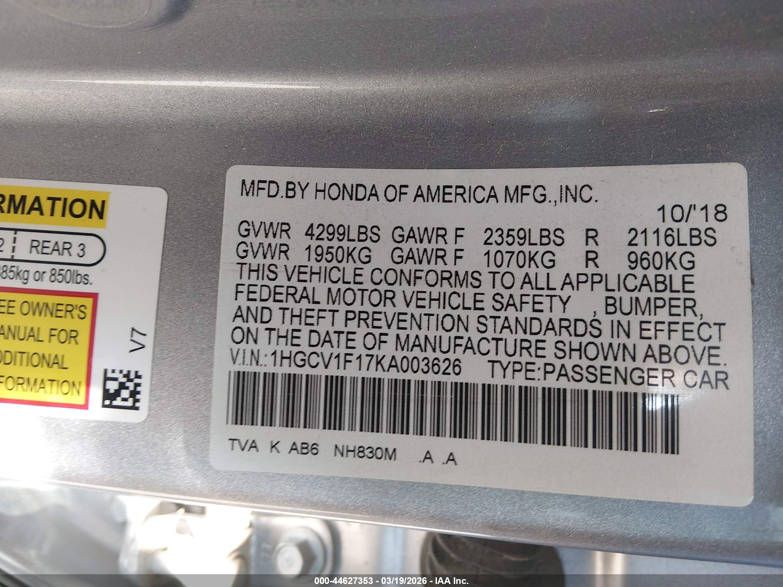 HONDA ACCORD image 9