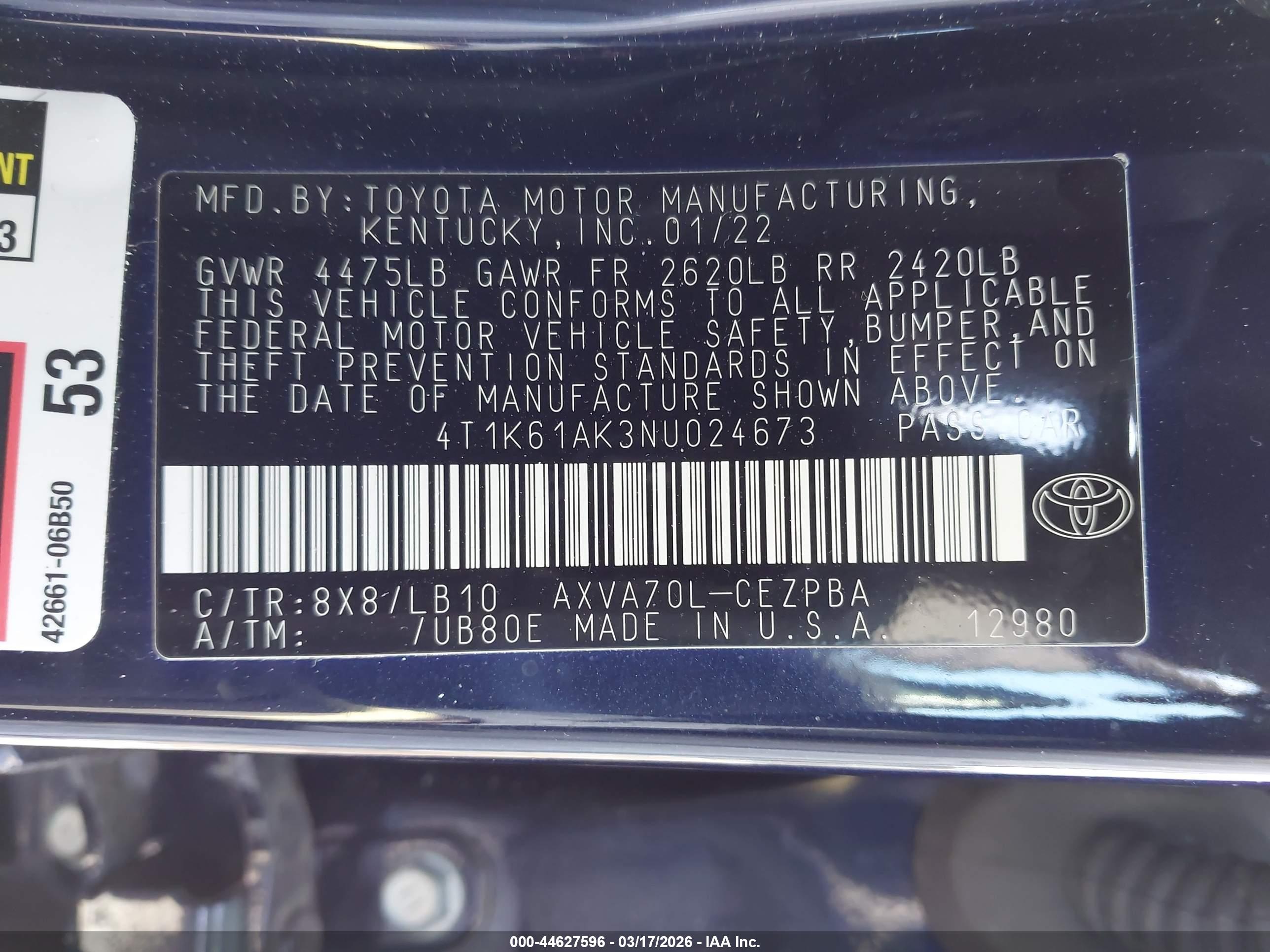 TOYOTA CAMRY image 9