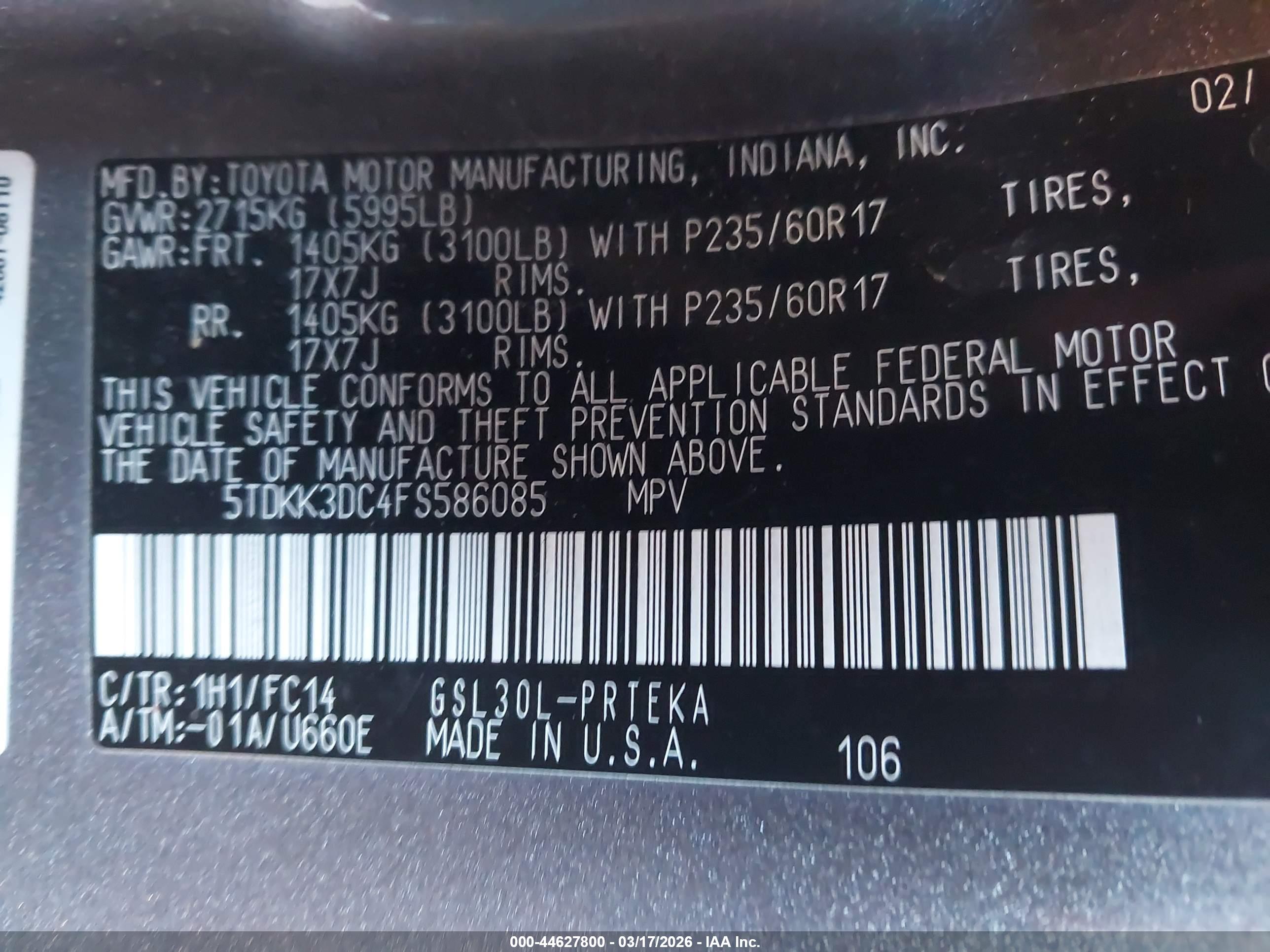 TOYOTA SIENNA image 9