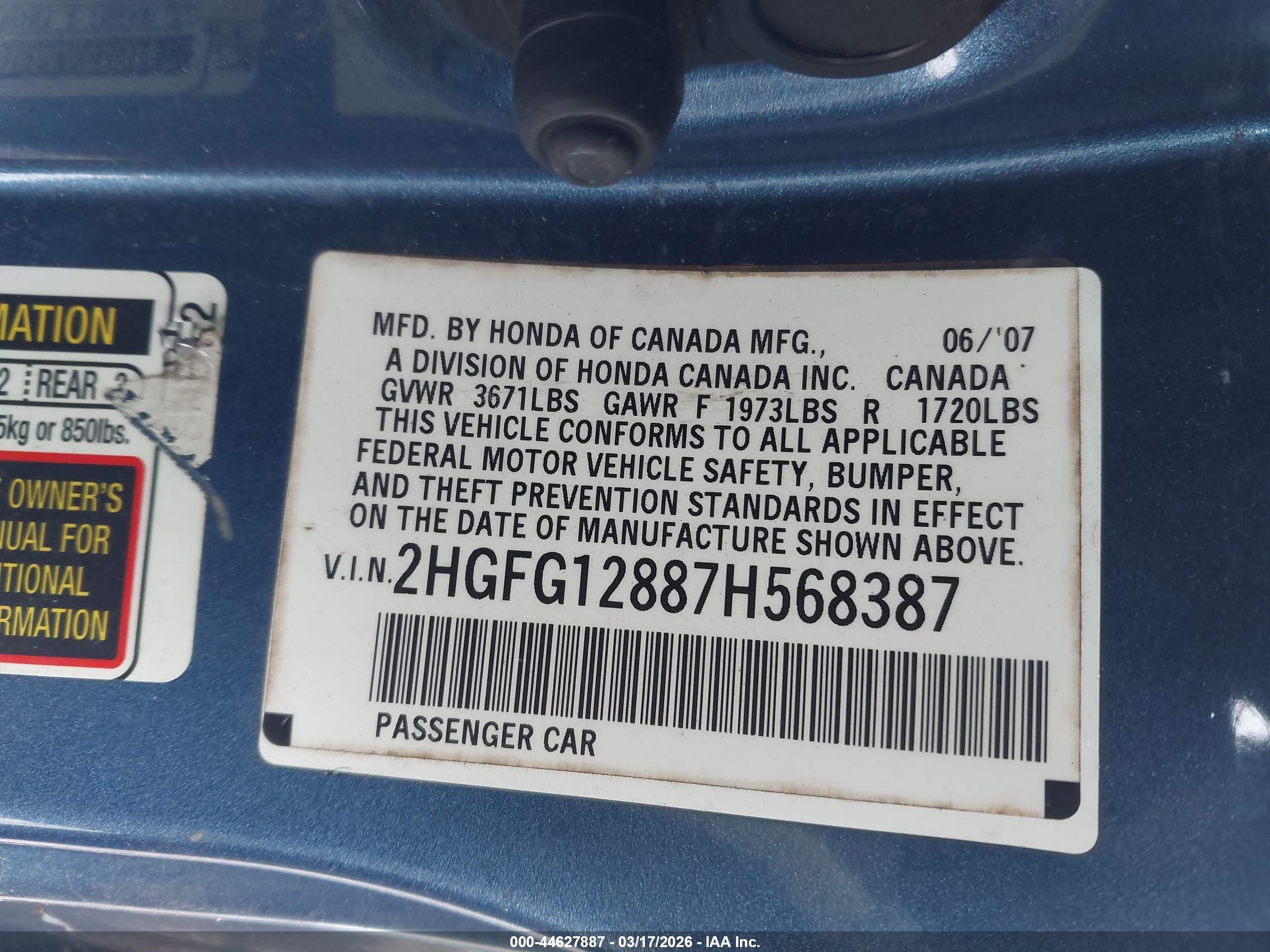 HONDA CIVIC image 9
