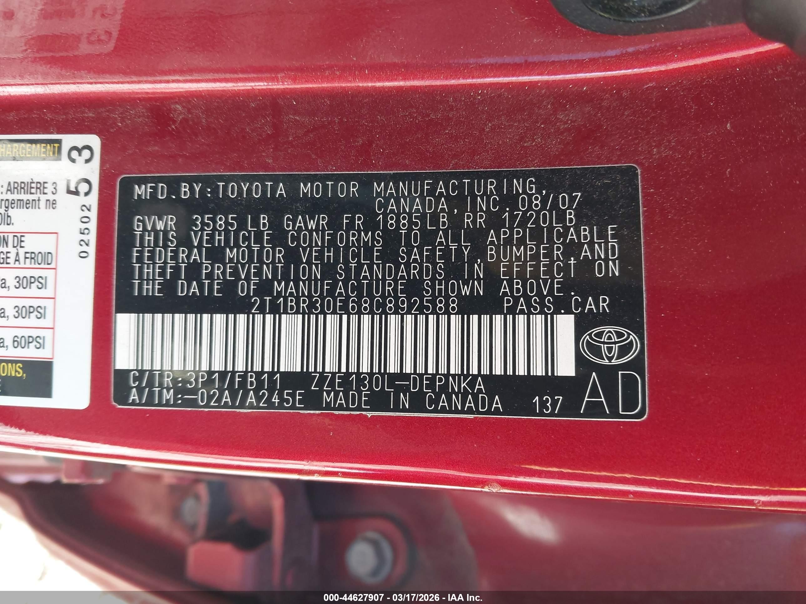 TOYOTA COROLLA image 9