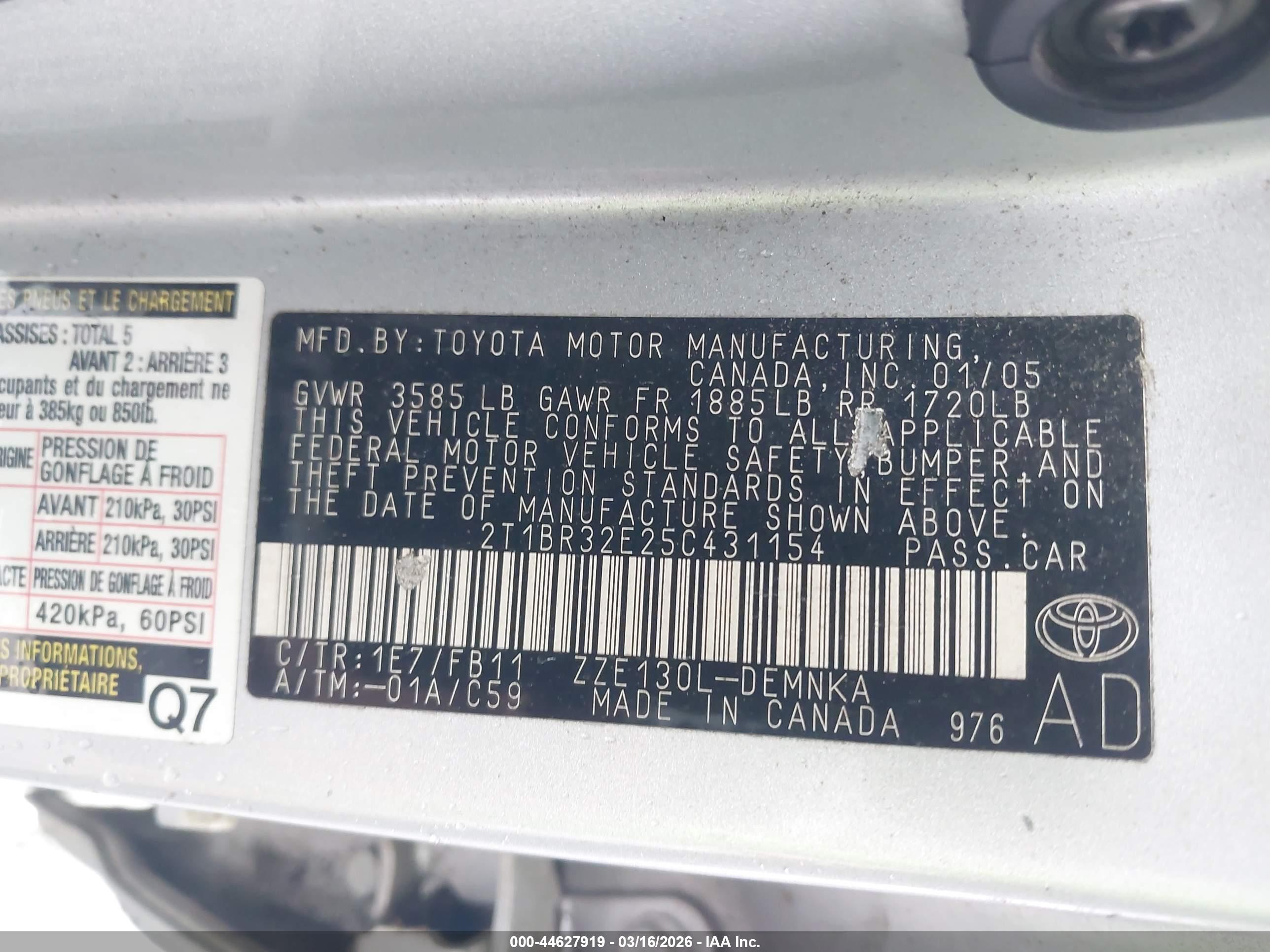 TOYOTA COROLLA image 9