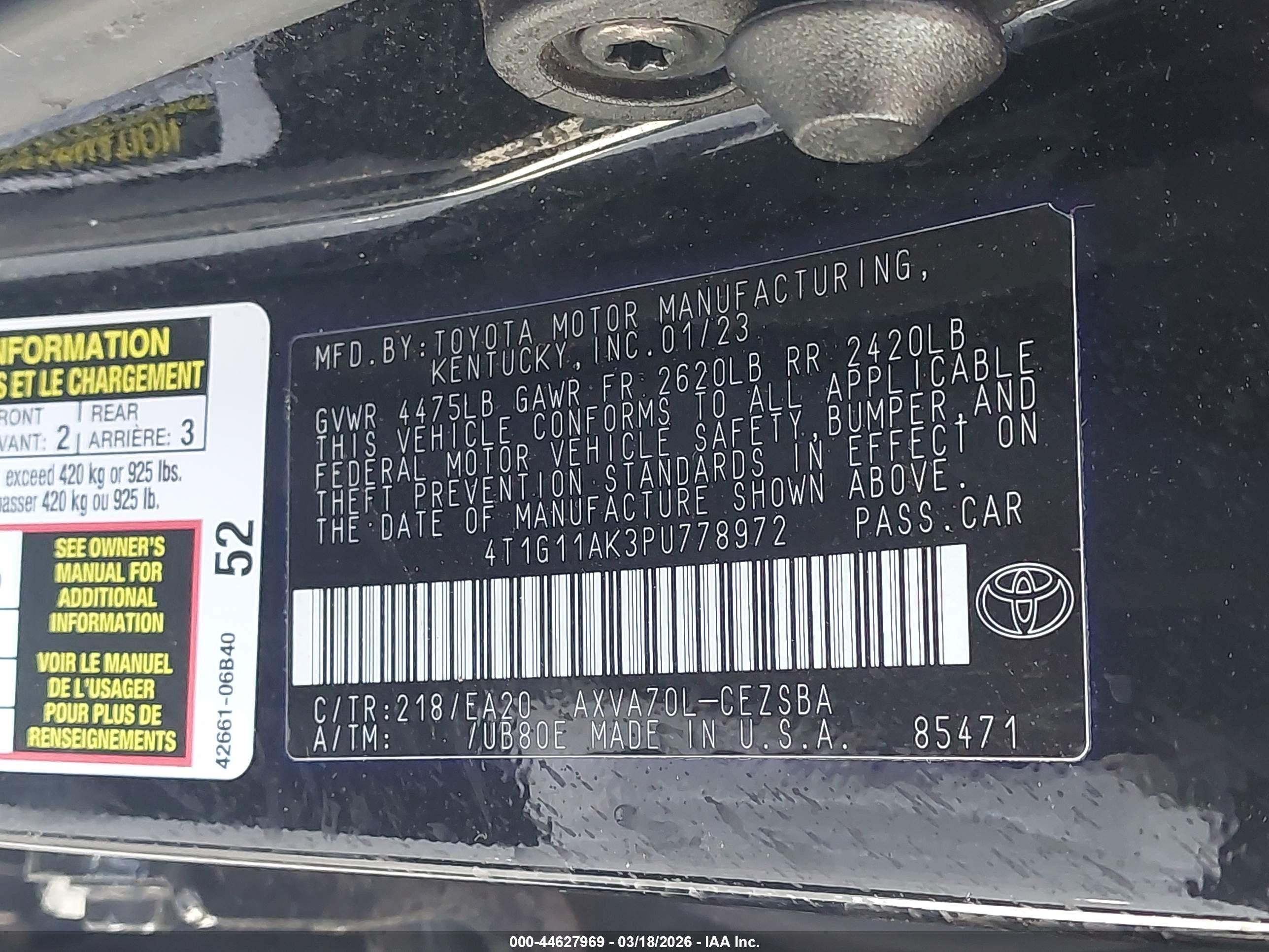 TOYOTA CAMRY image 9