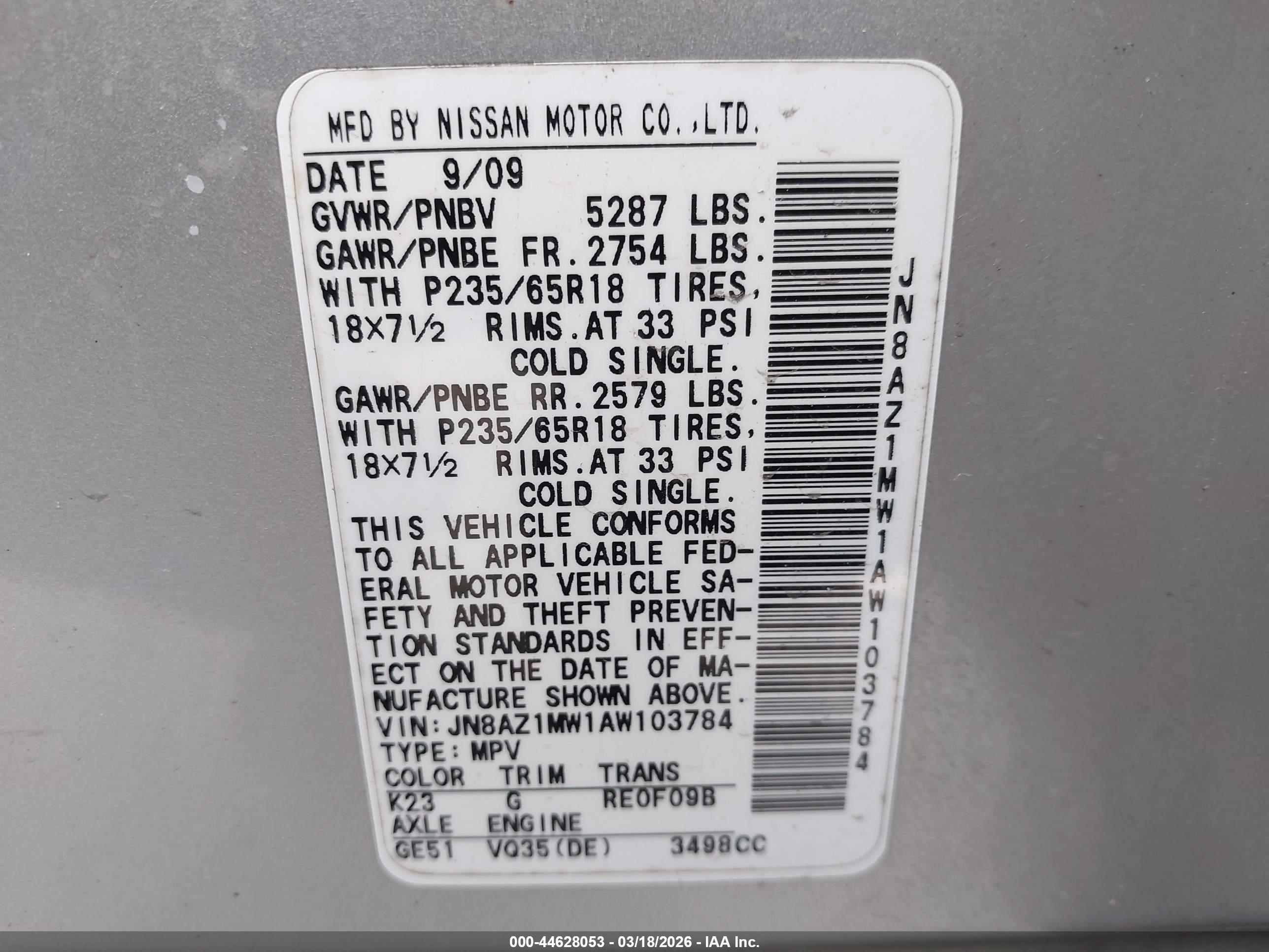NISSAN MURANO image 9