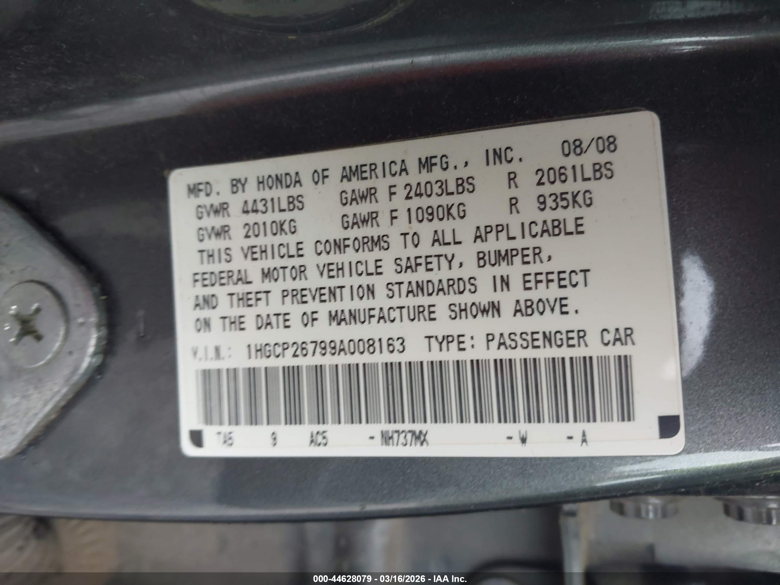 HONDA ACCORD image 9