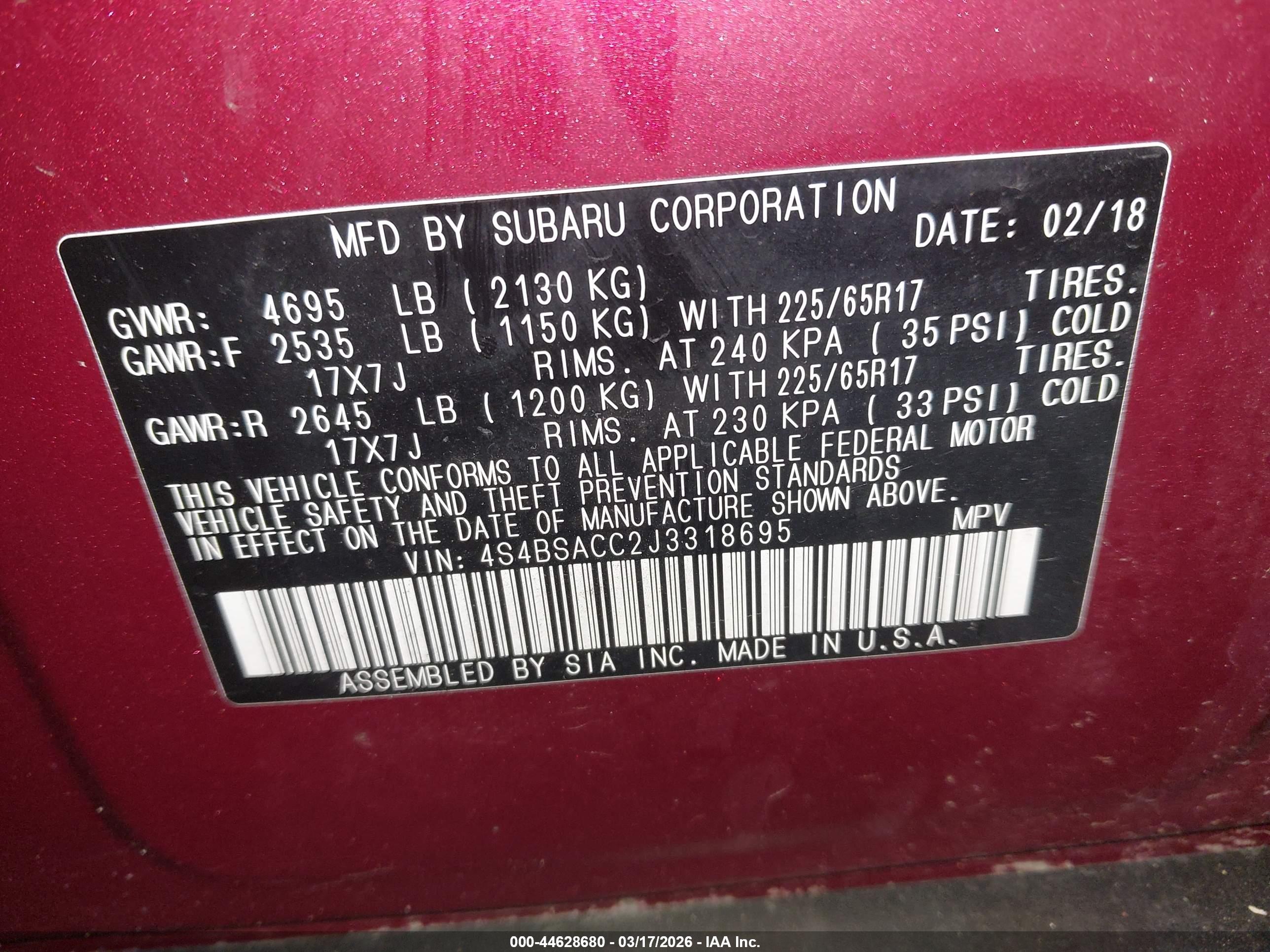 SUBARU OUTBACK image 9