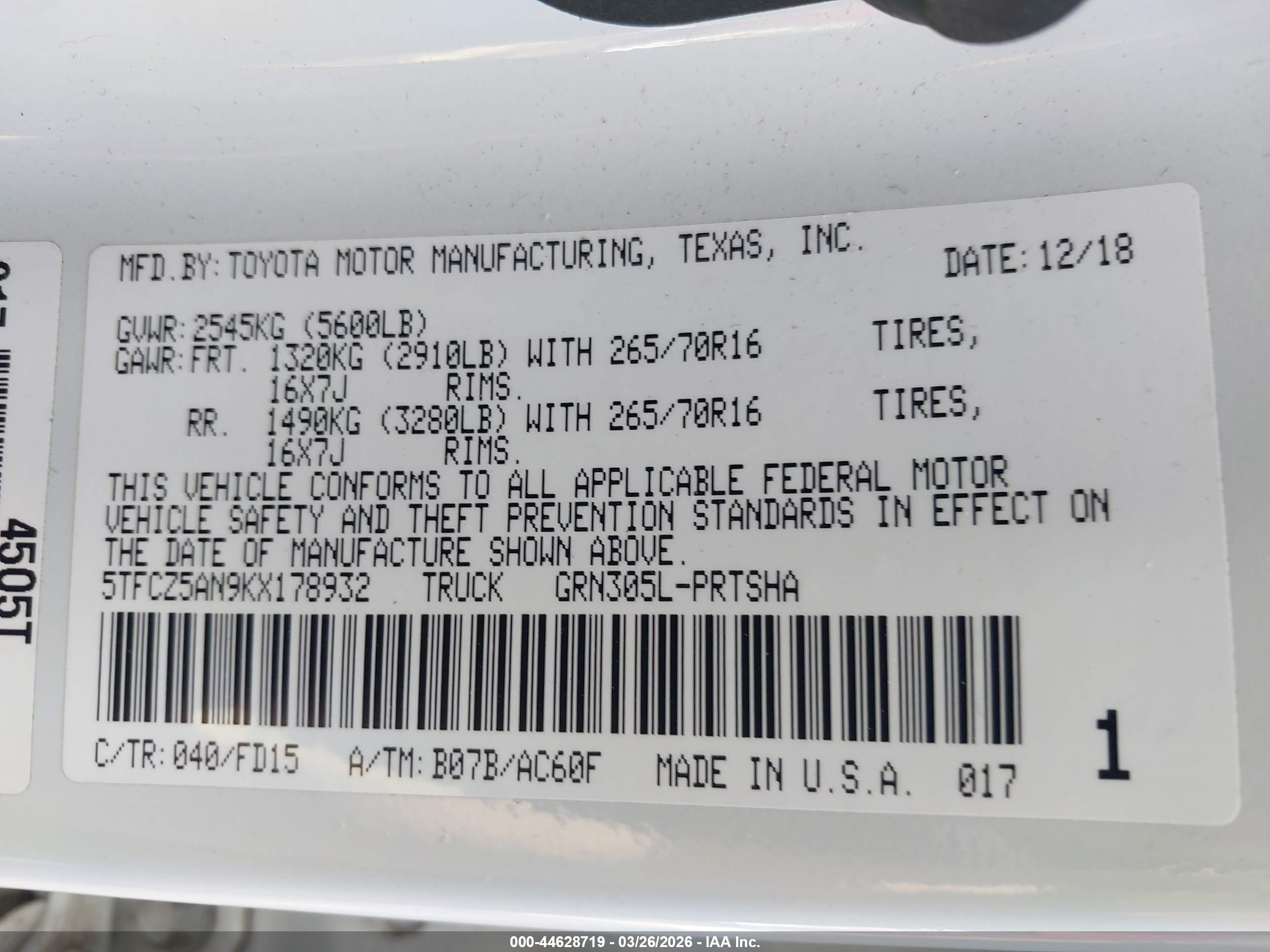 TOYOTA TACOMA image 9