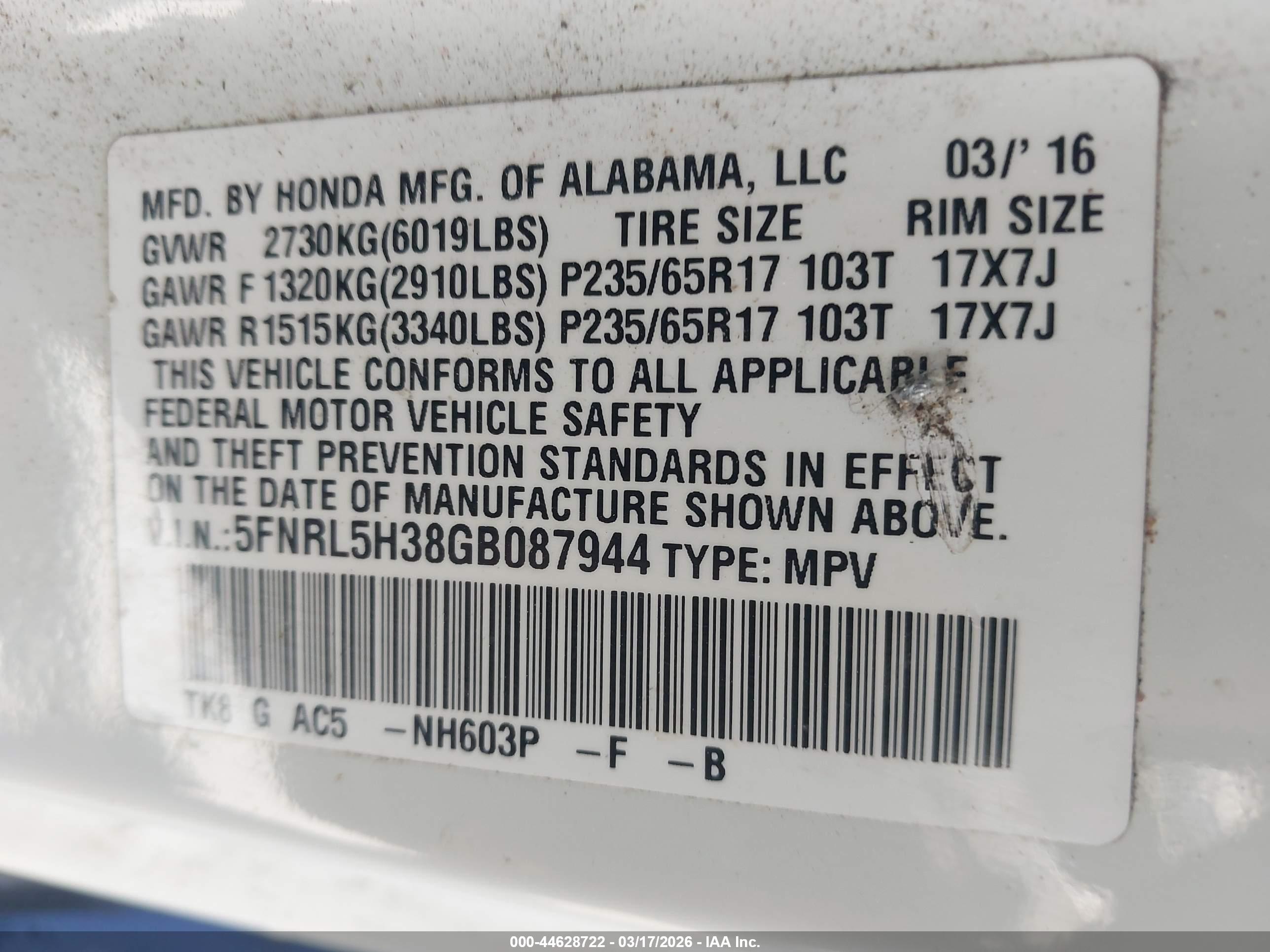 HONDA ODYSSEY image 9