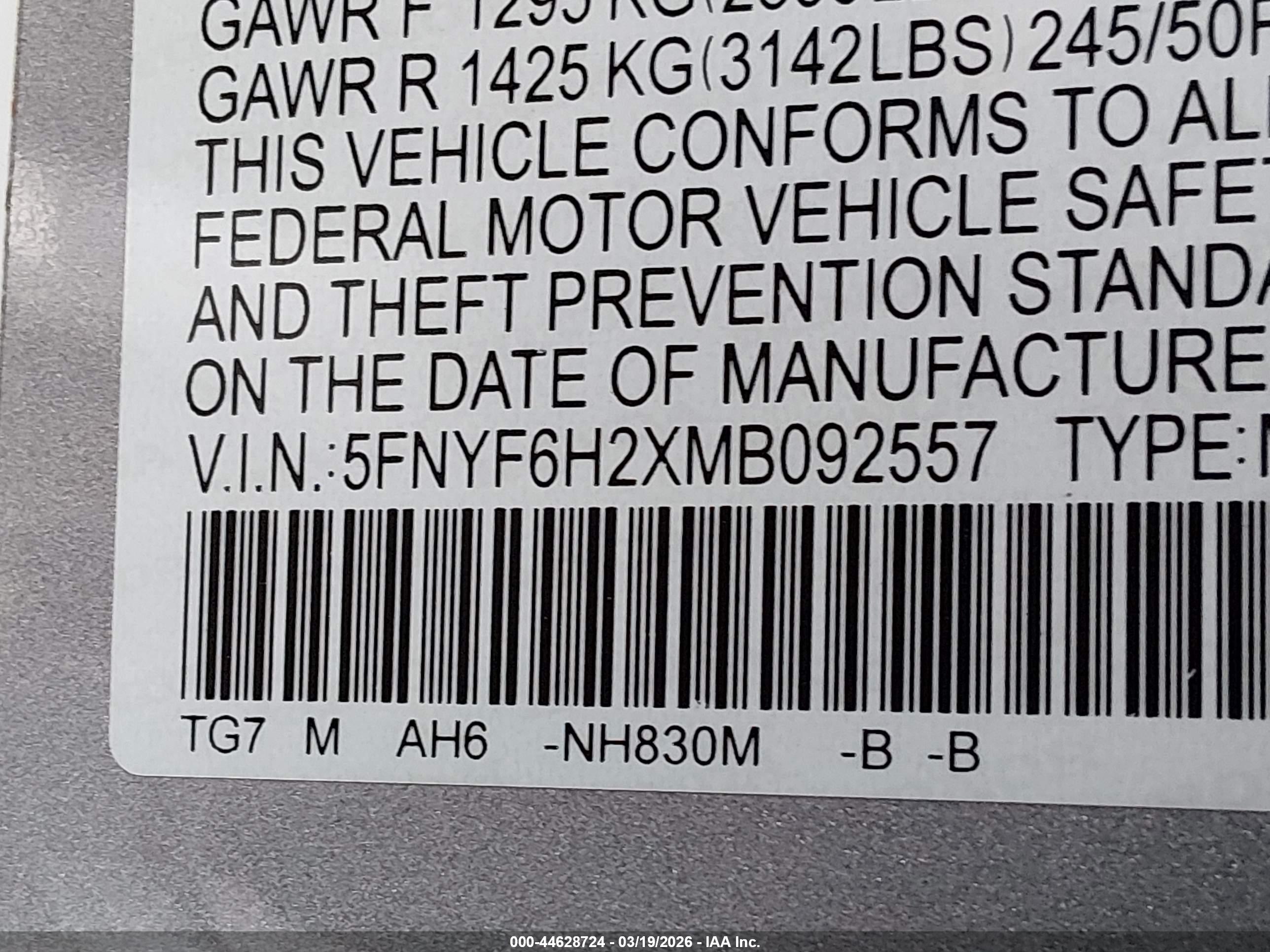 HONDA PILOT image 9