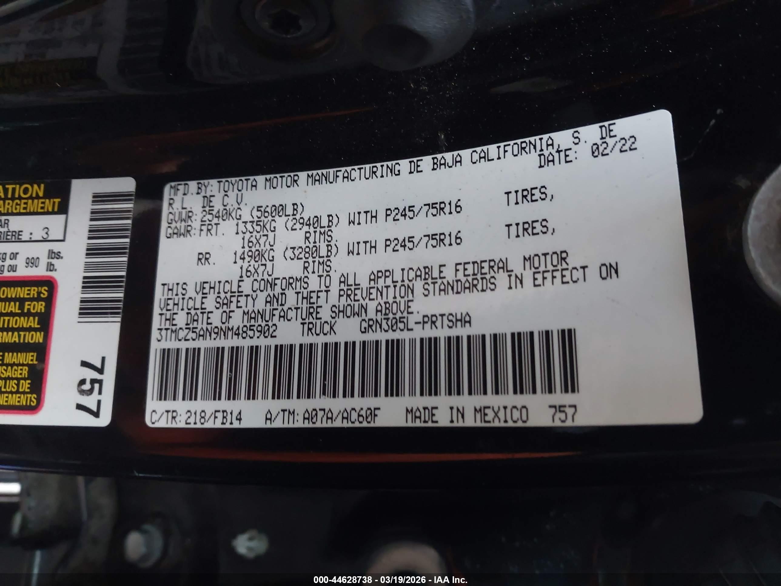 TOYOTA TACOMA image 9