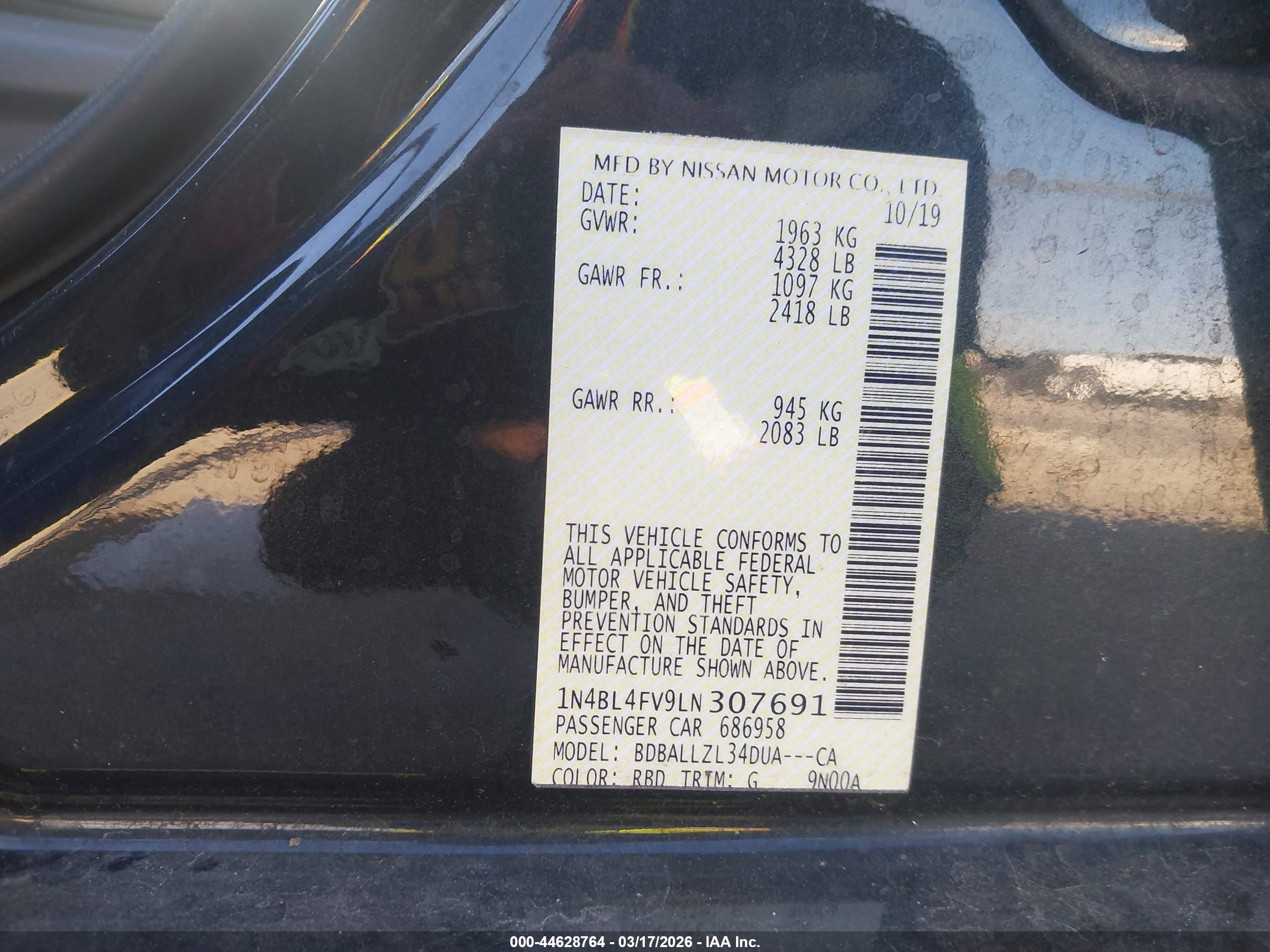 NISSAN ALTIMA image 9