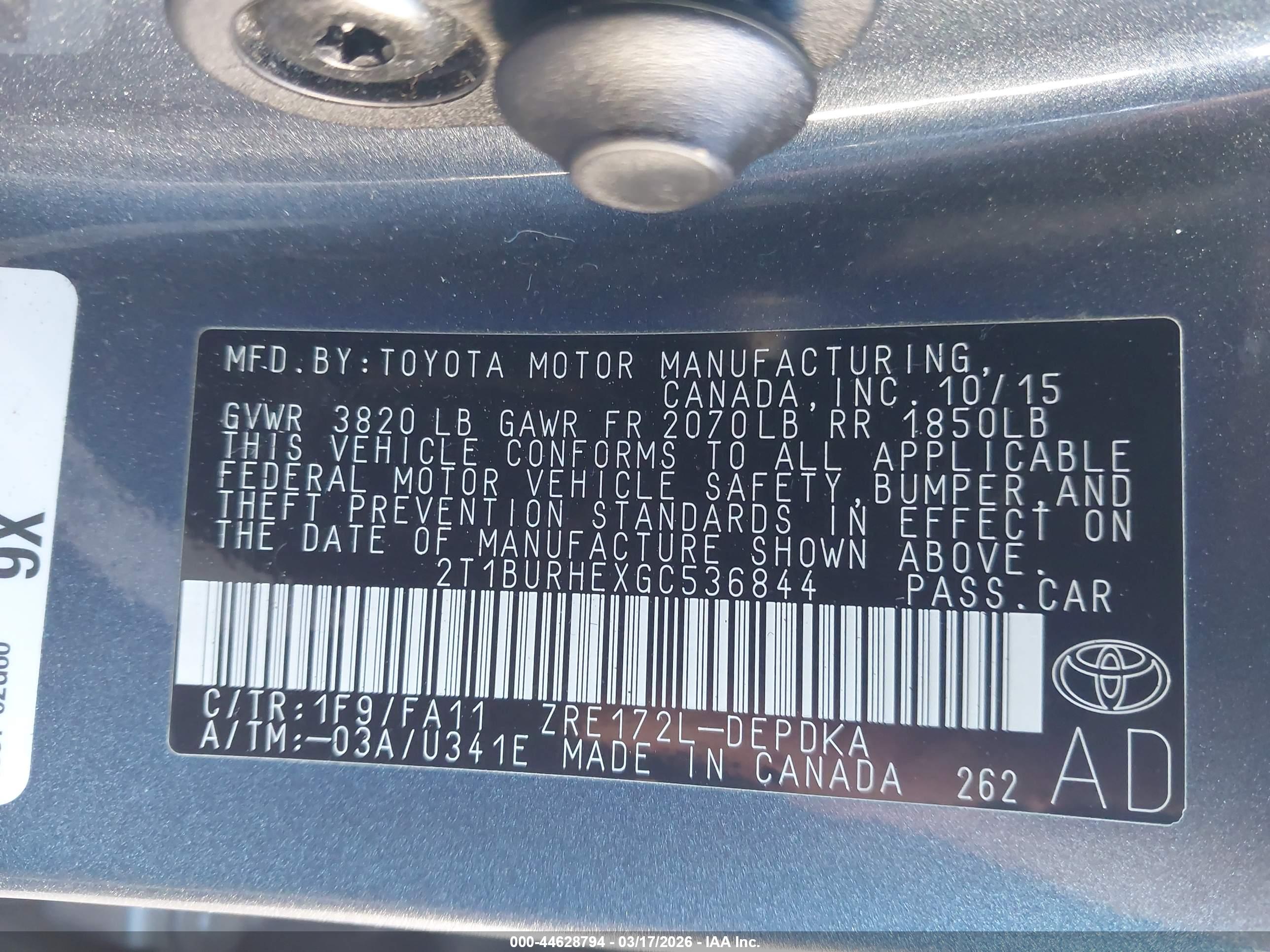 TOYOTA COROLLA image 9