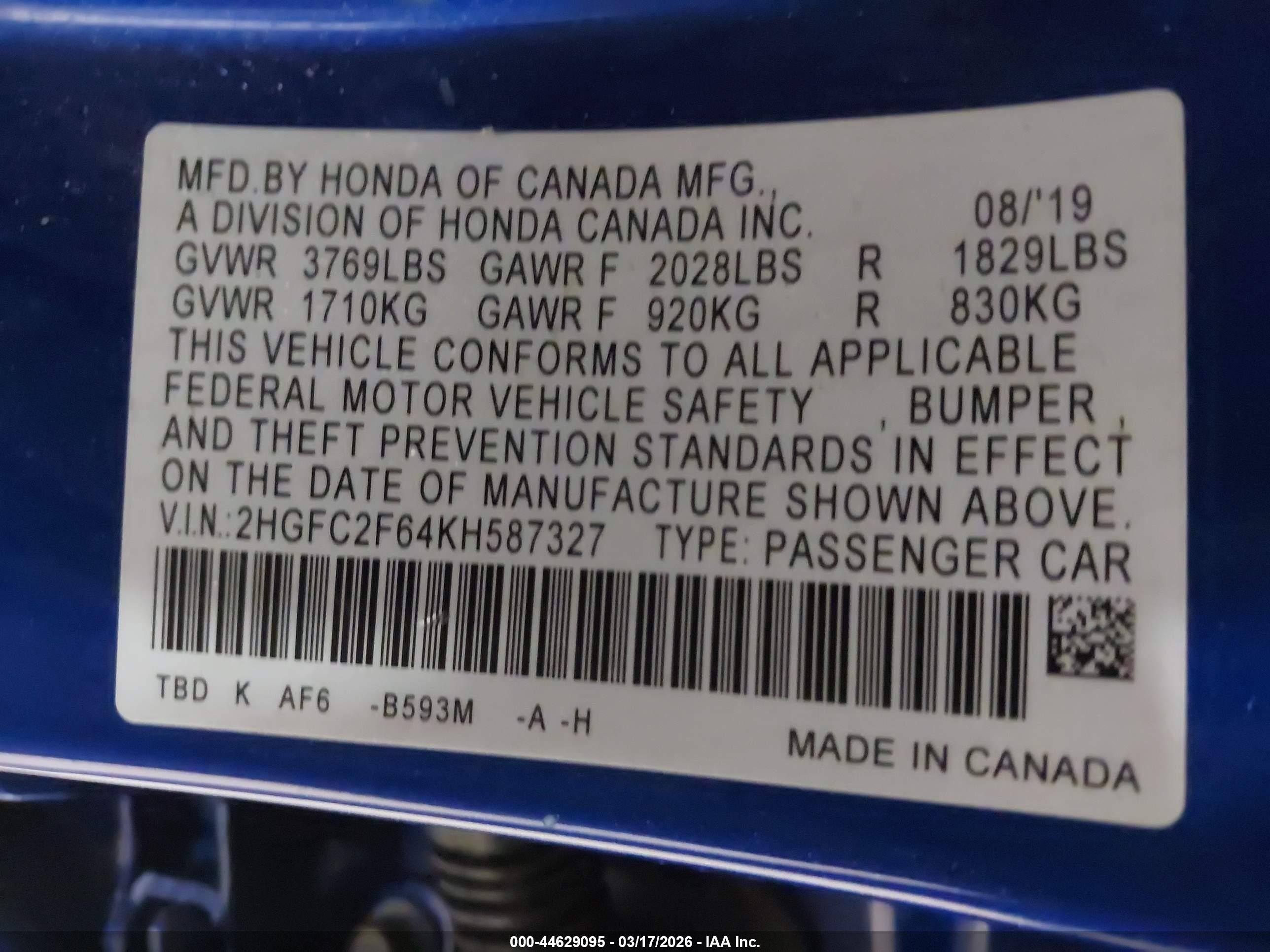 HONDA CIVIC image 9