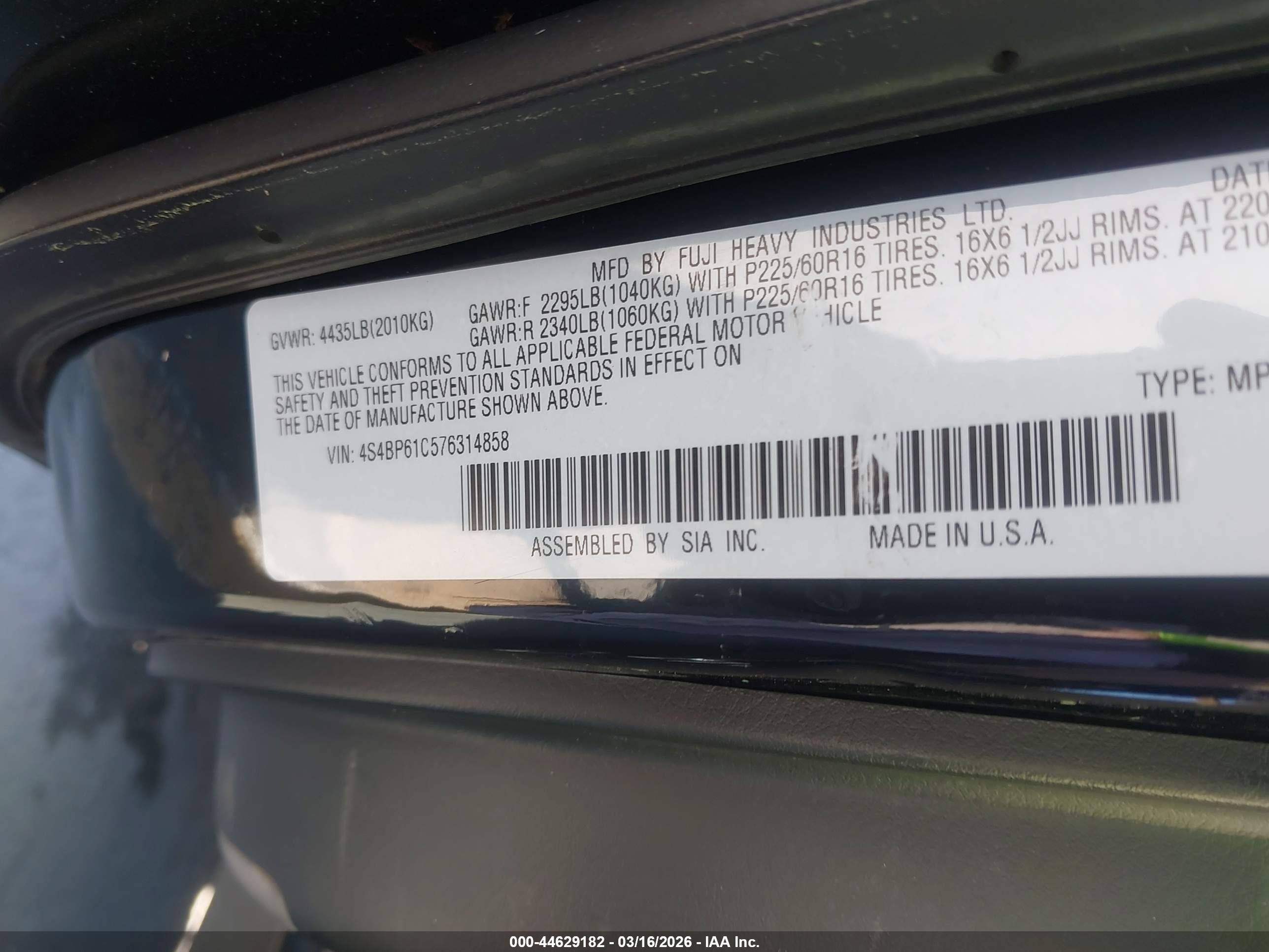SUBARU OUTBACK image 9