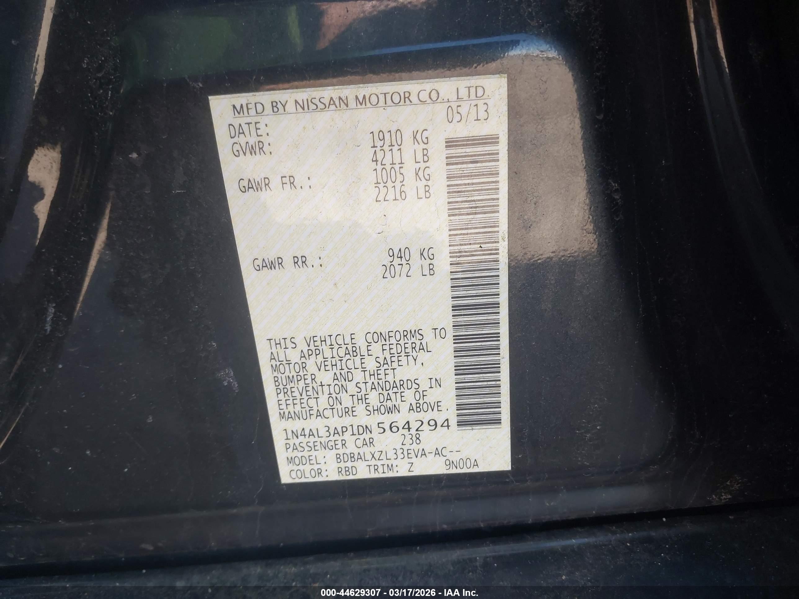 NISSAN ALTIMA image 9