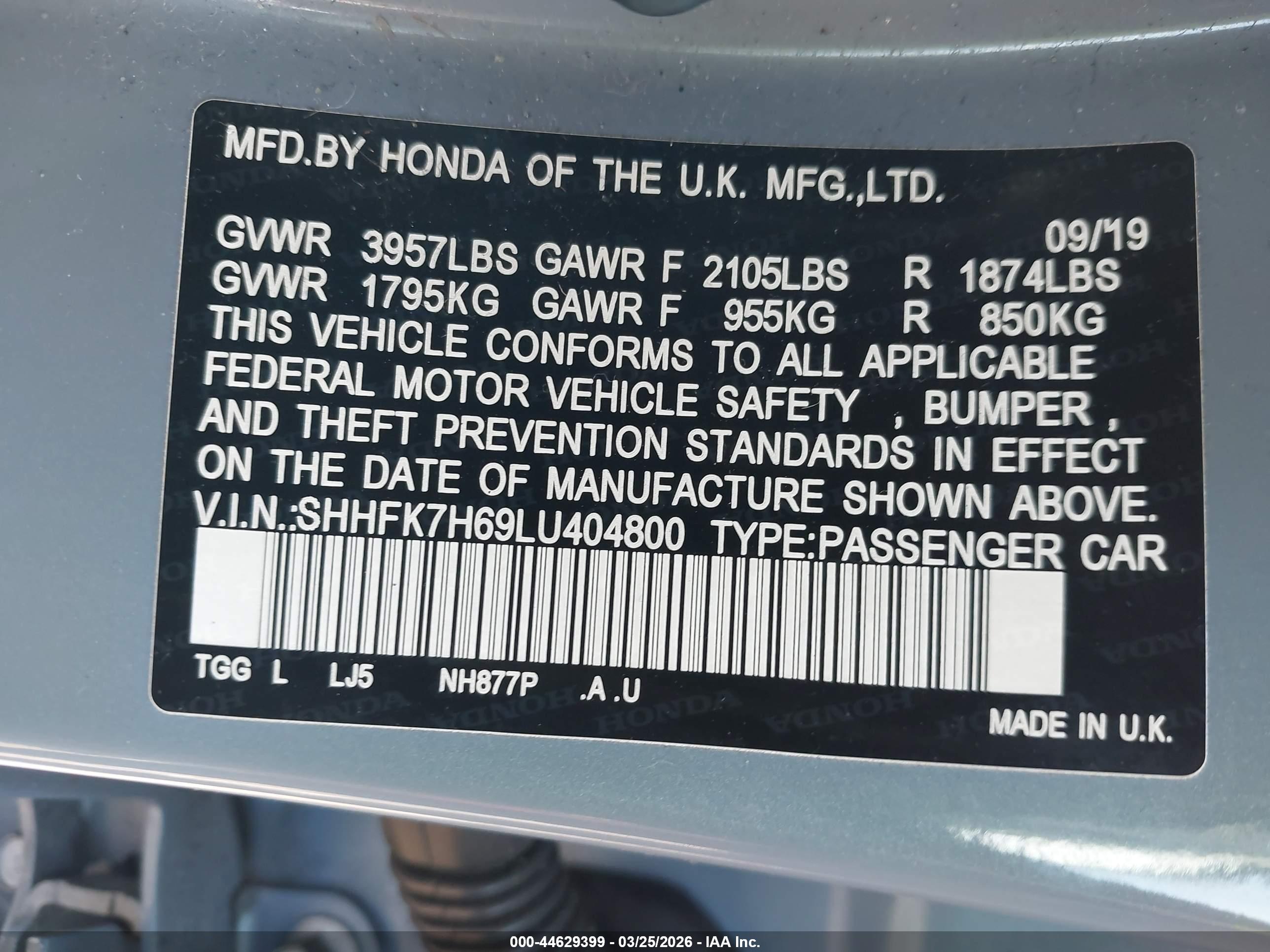 HONDA CIVIC image 9