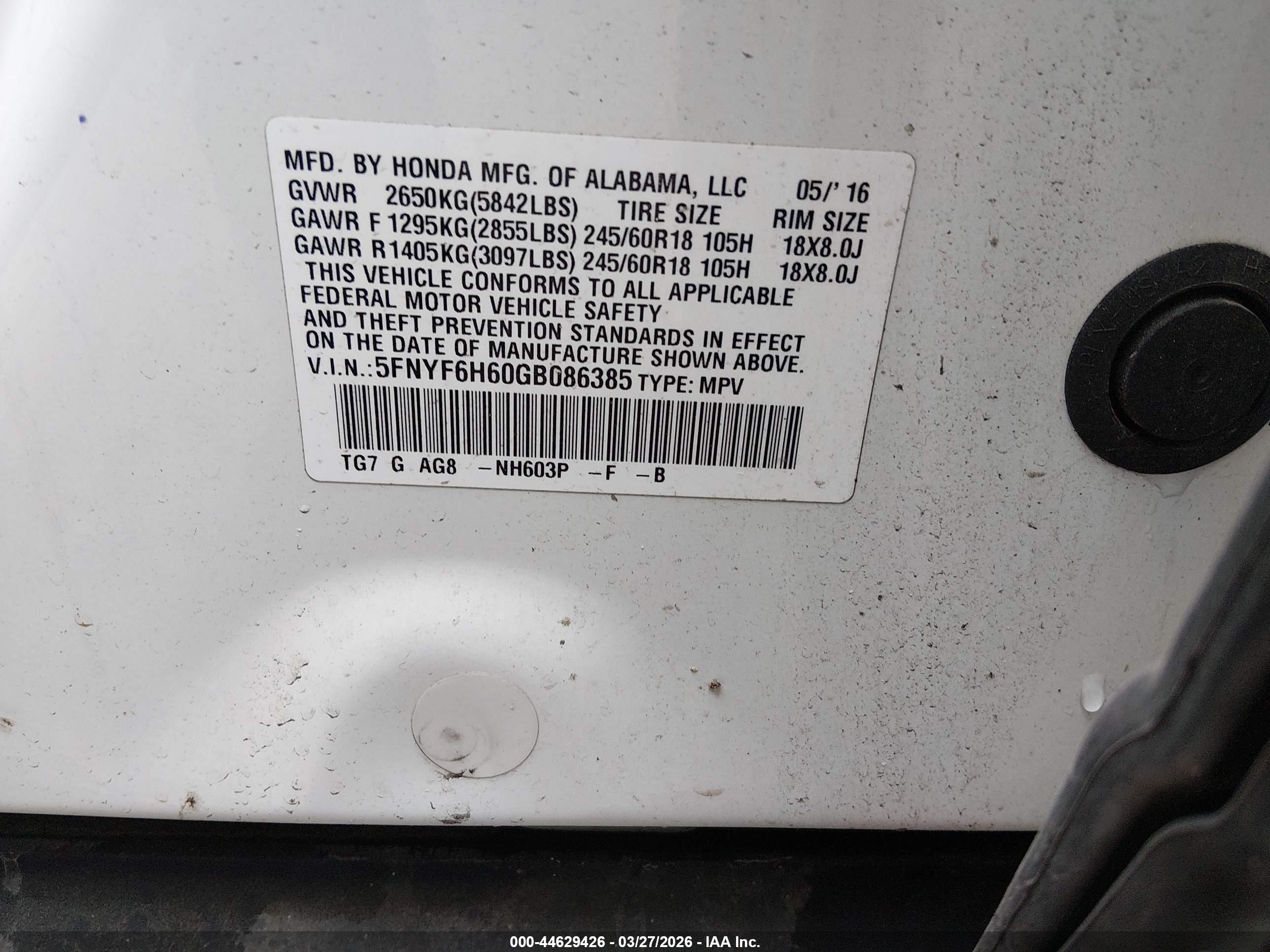 HONDA PILOT image 9