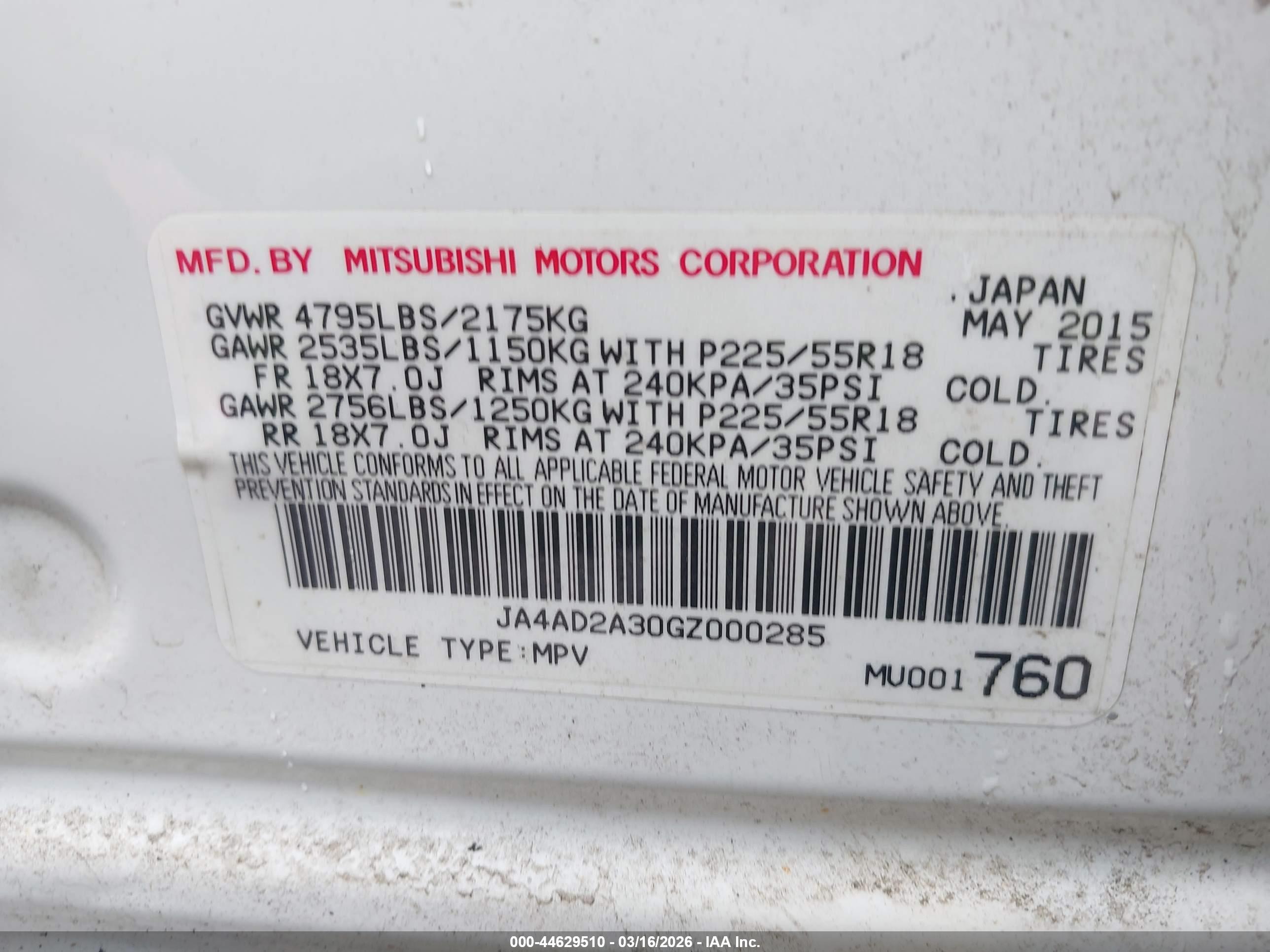 MITSUBISHI OUTLANDER image 9