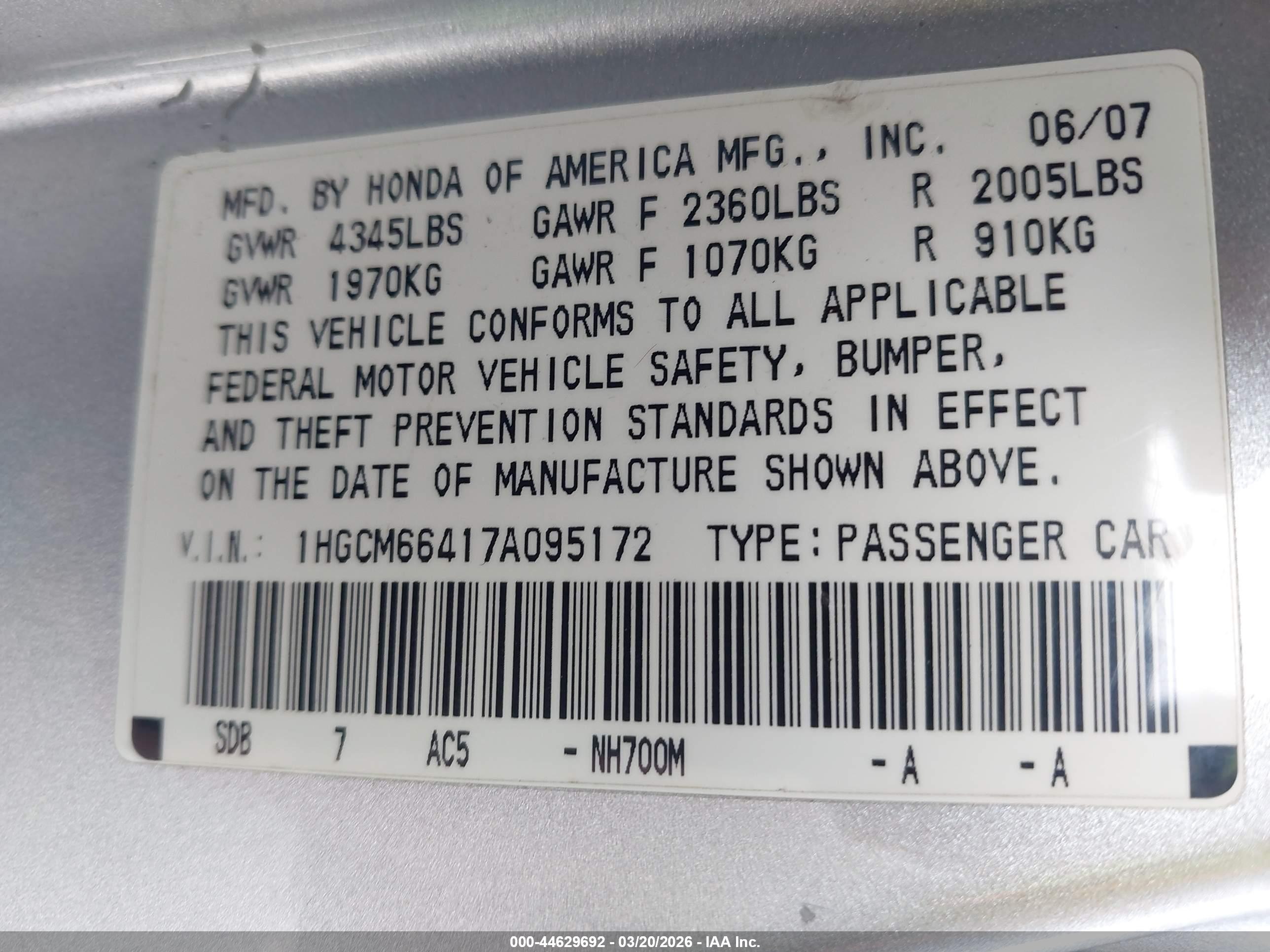 HONDA ACCORD image 9