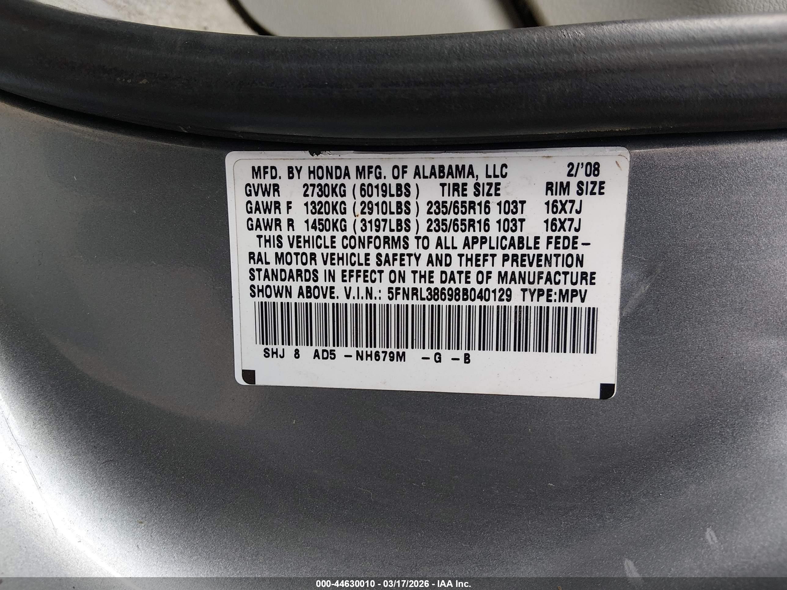HONDA ODYSSEY image 9