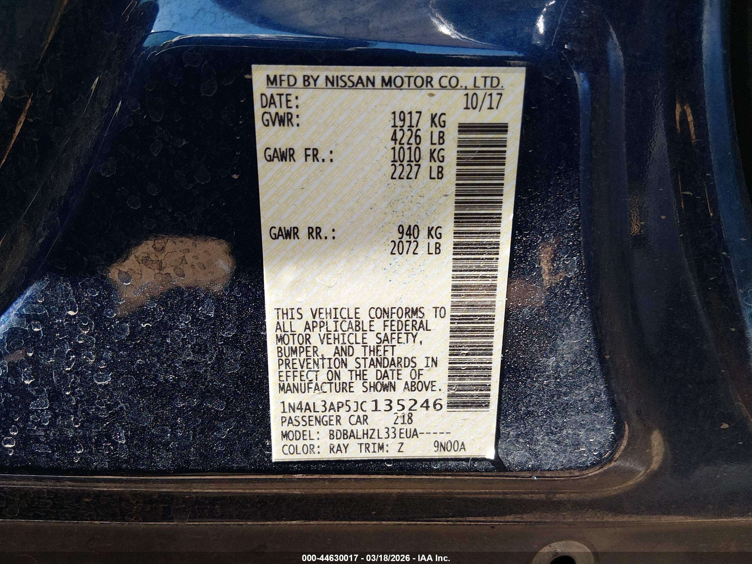 NISSAN ALTIMA image 9