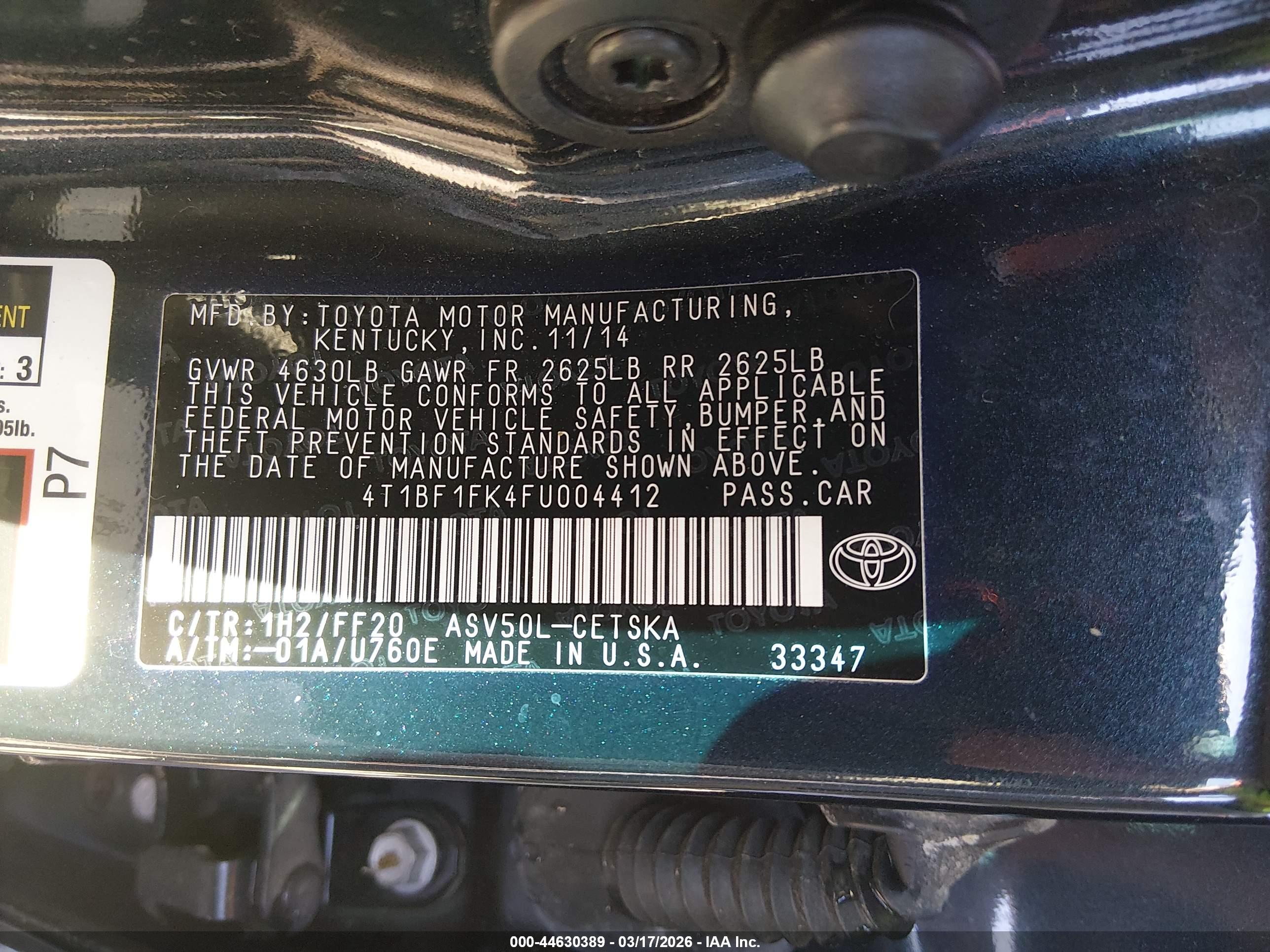 TOYOTA CAMRY image 9
