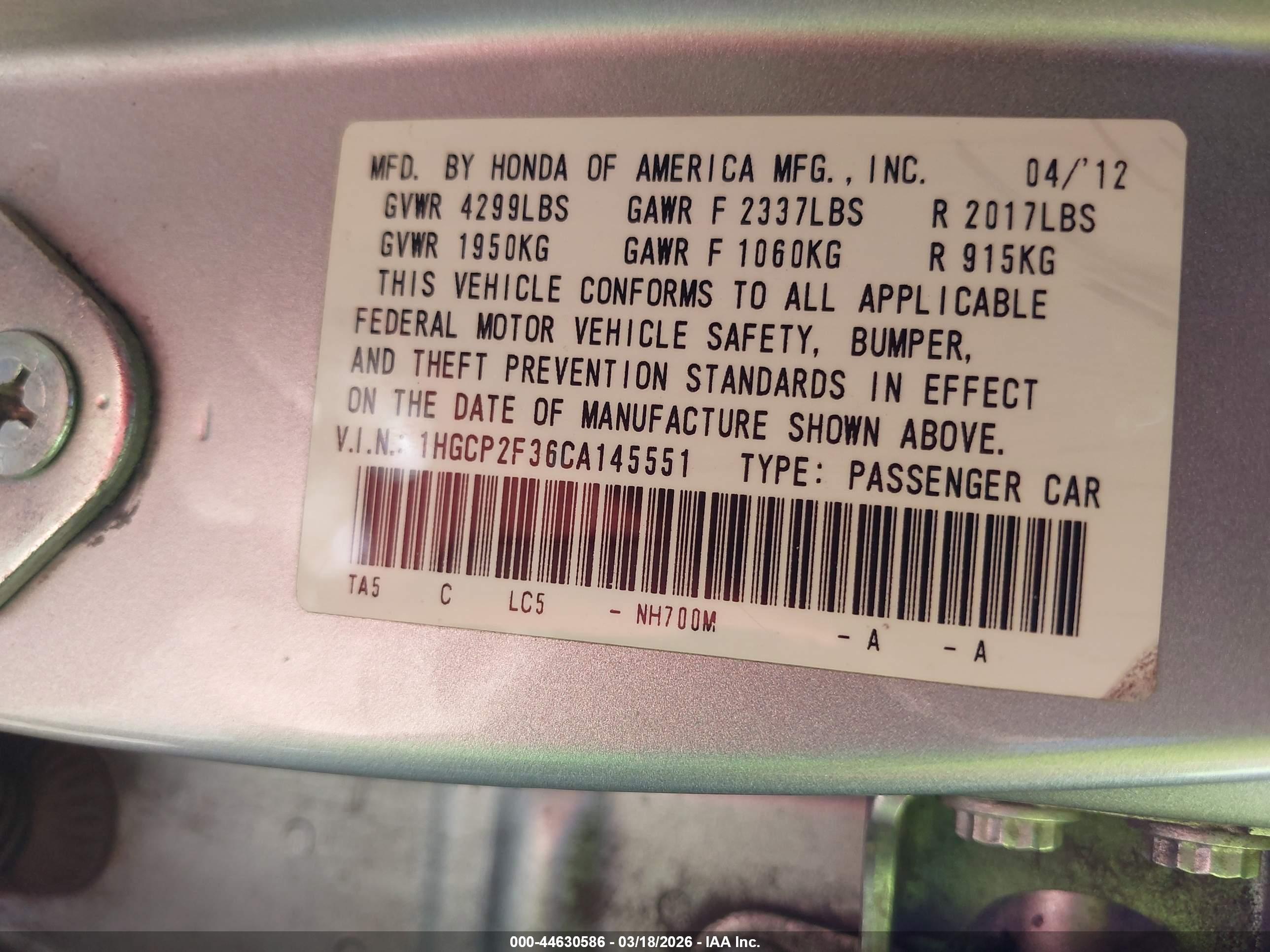 HONDA ACCORD image 9