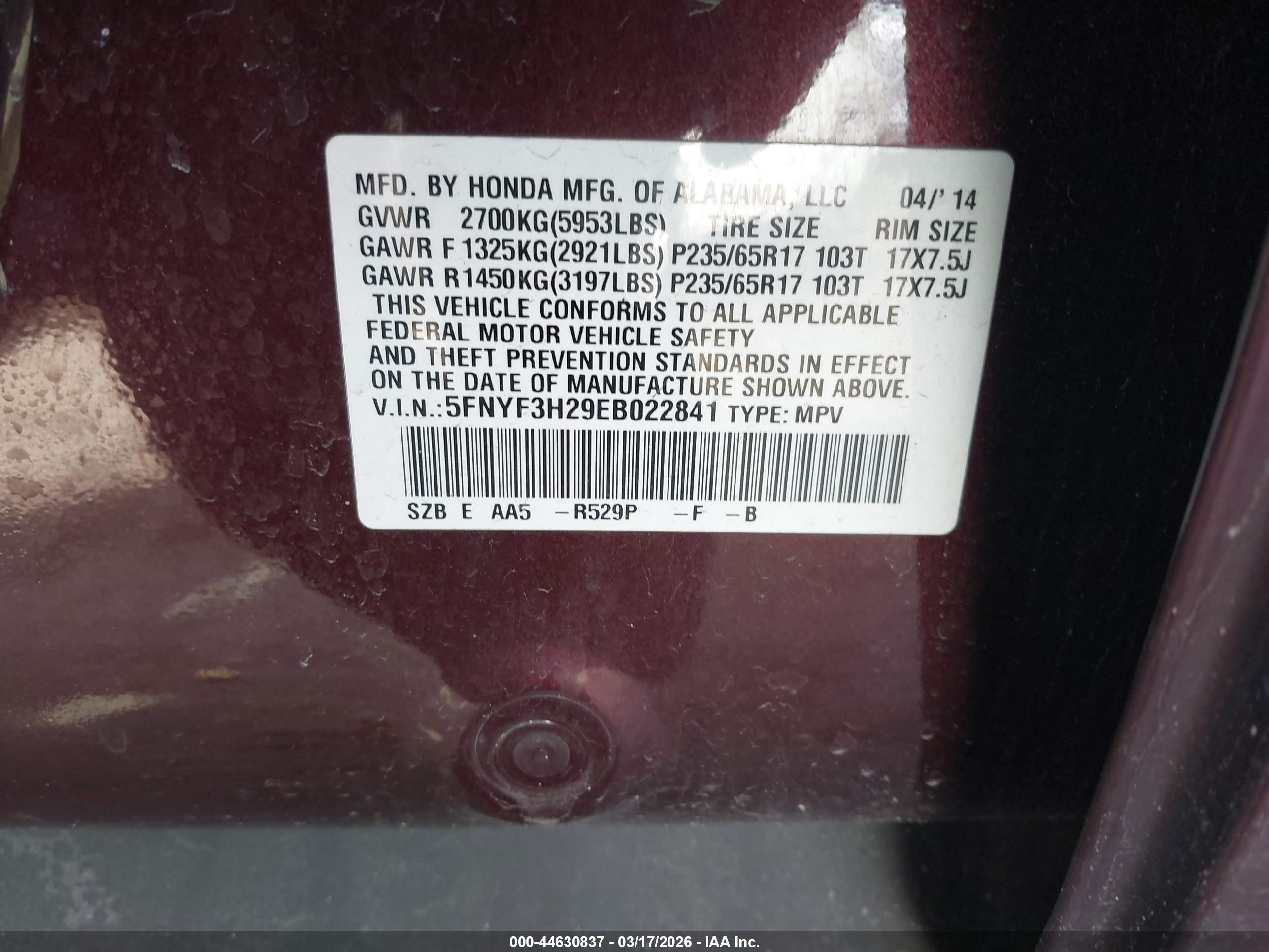 HONDA PILOT image 9