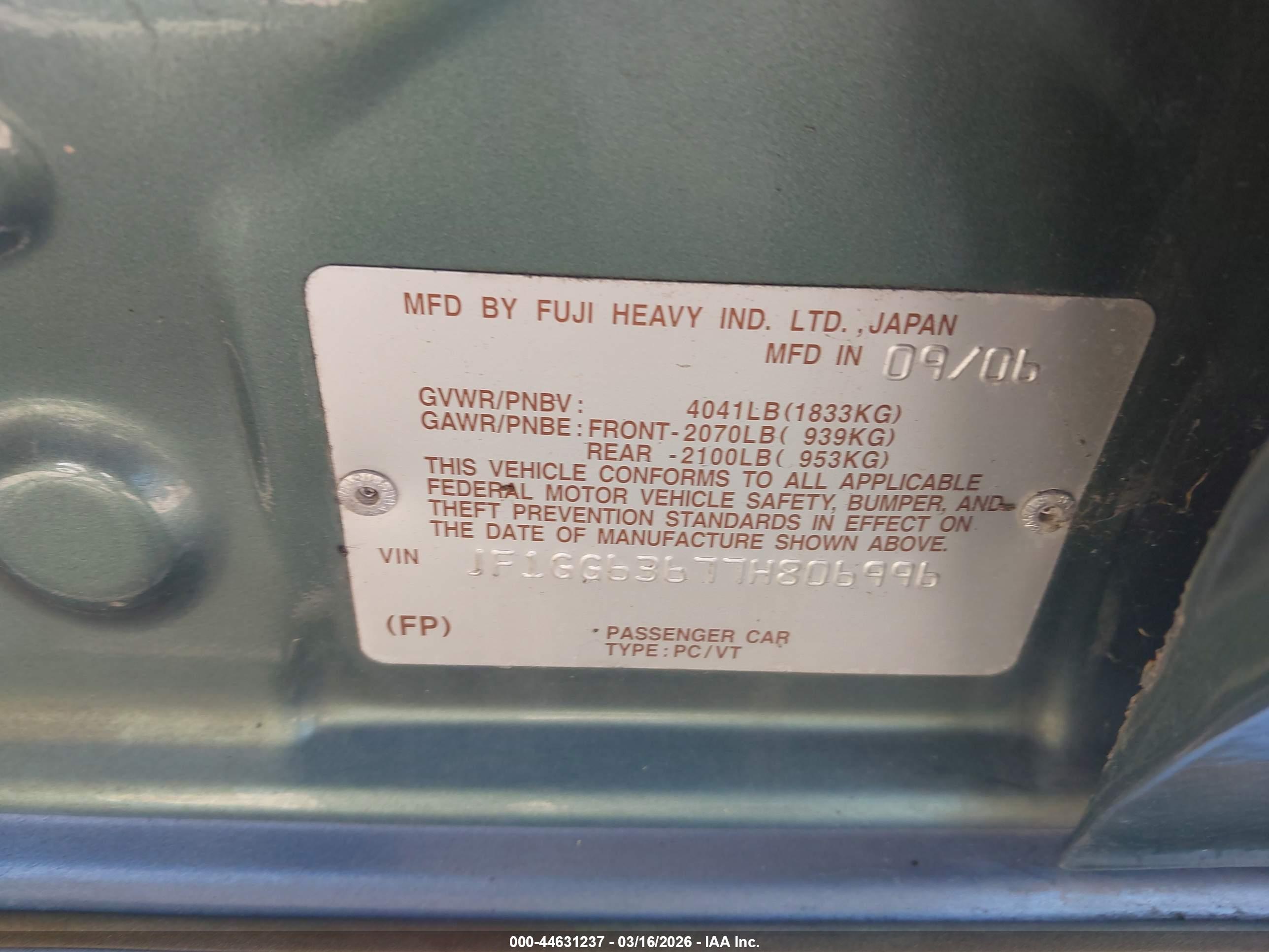 SUBARU IMPREZA image 9