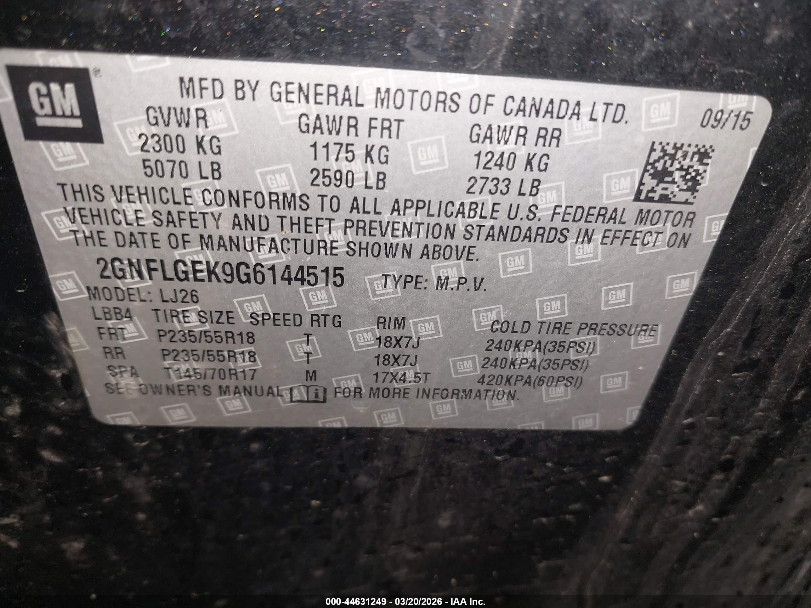 CHEVROLET EQUINOX image 9