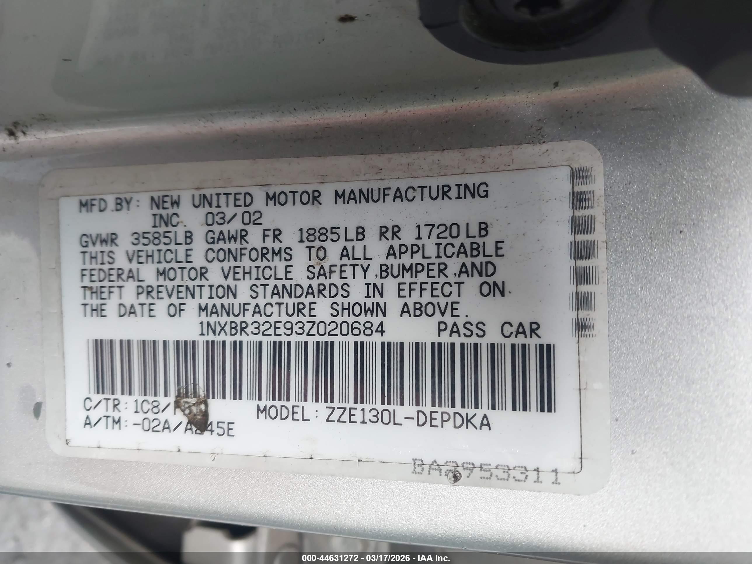 TOYOTA COROLLA image 9