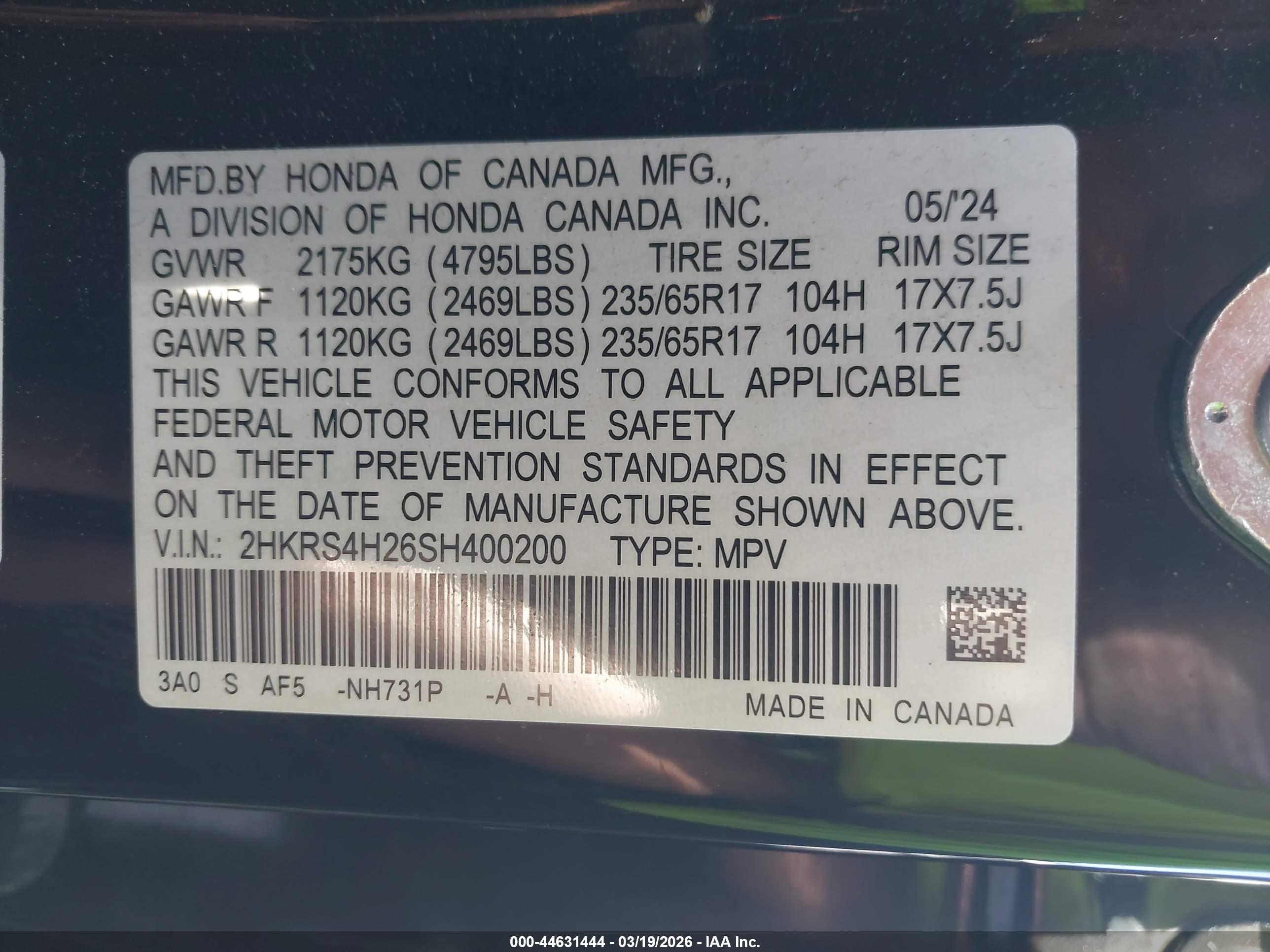 HONDA CR-V image 9
