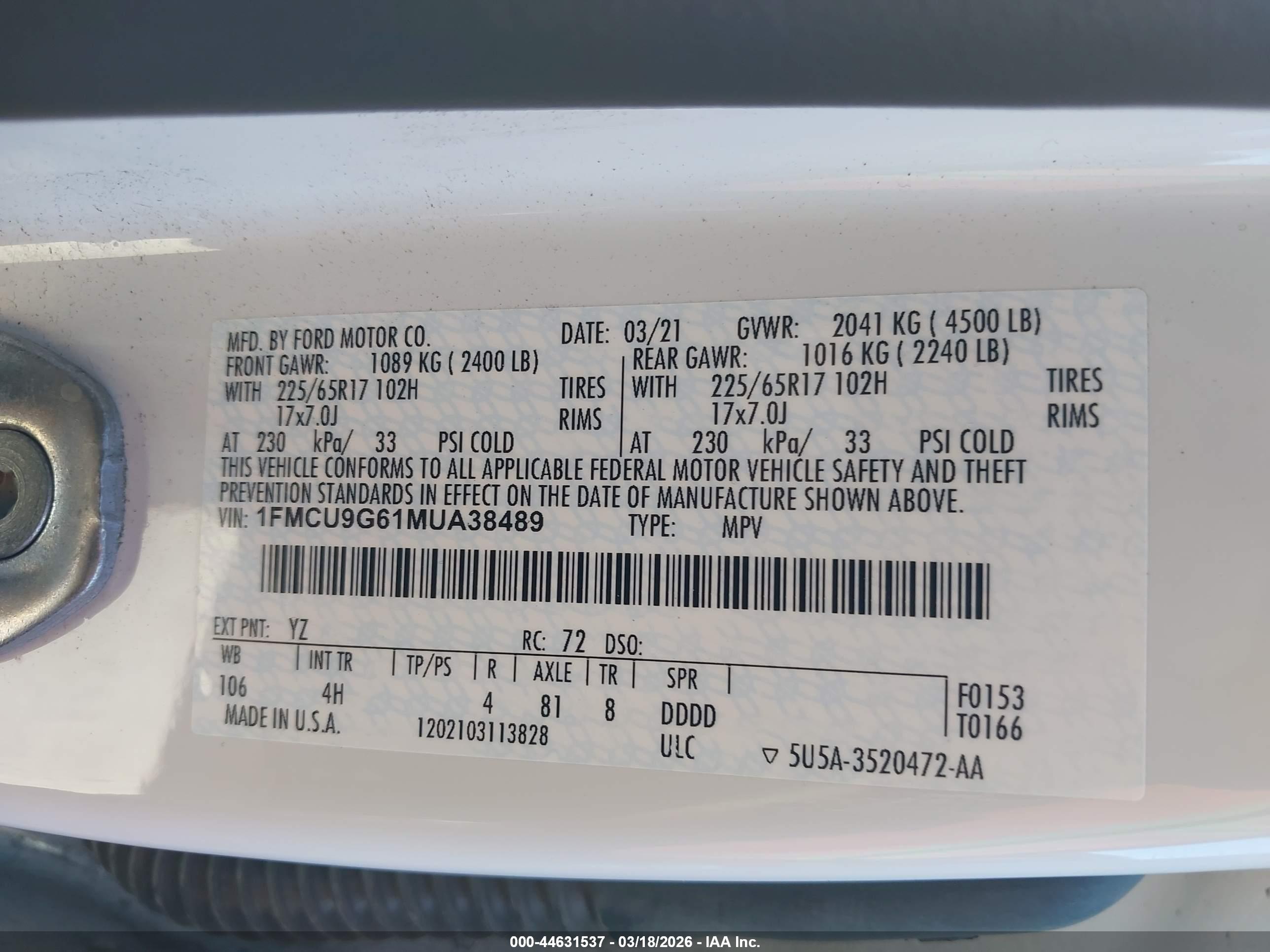 FORD ESCAPE image 9