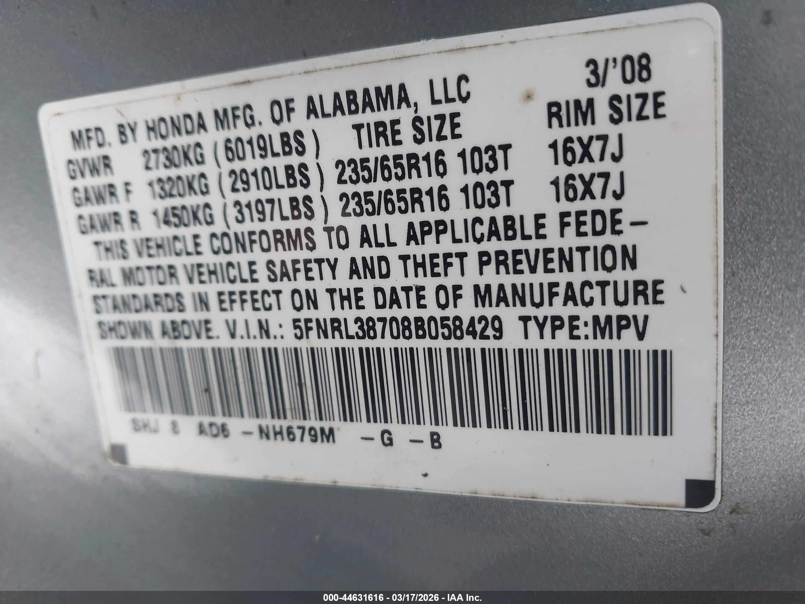 HONDA ODYSSEY image 9