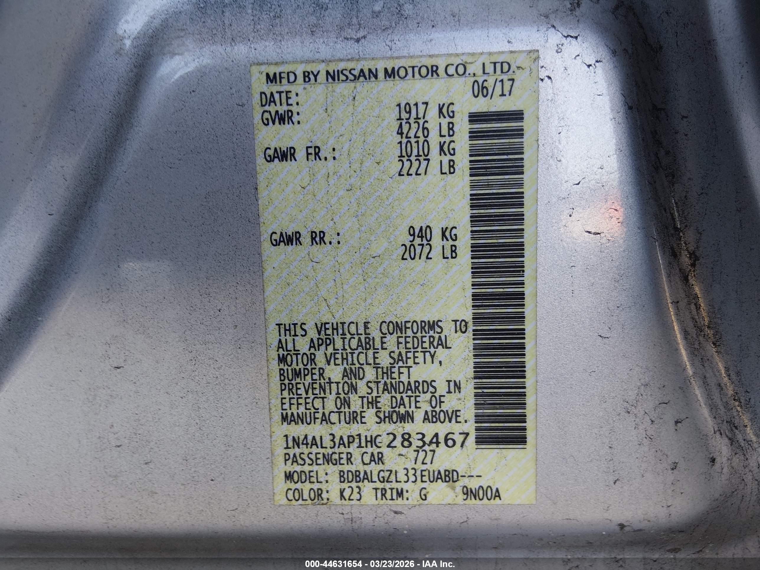 NISSAN ALTIMA image 9
