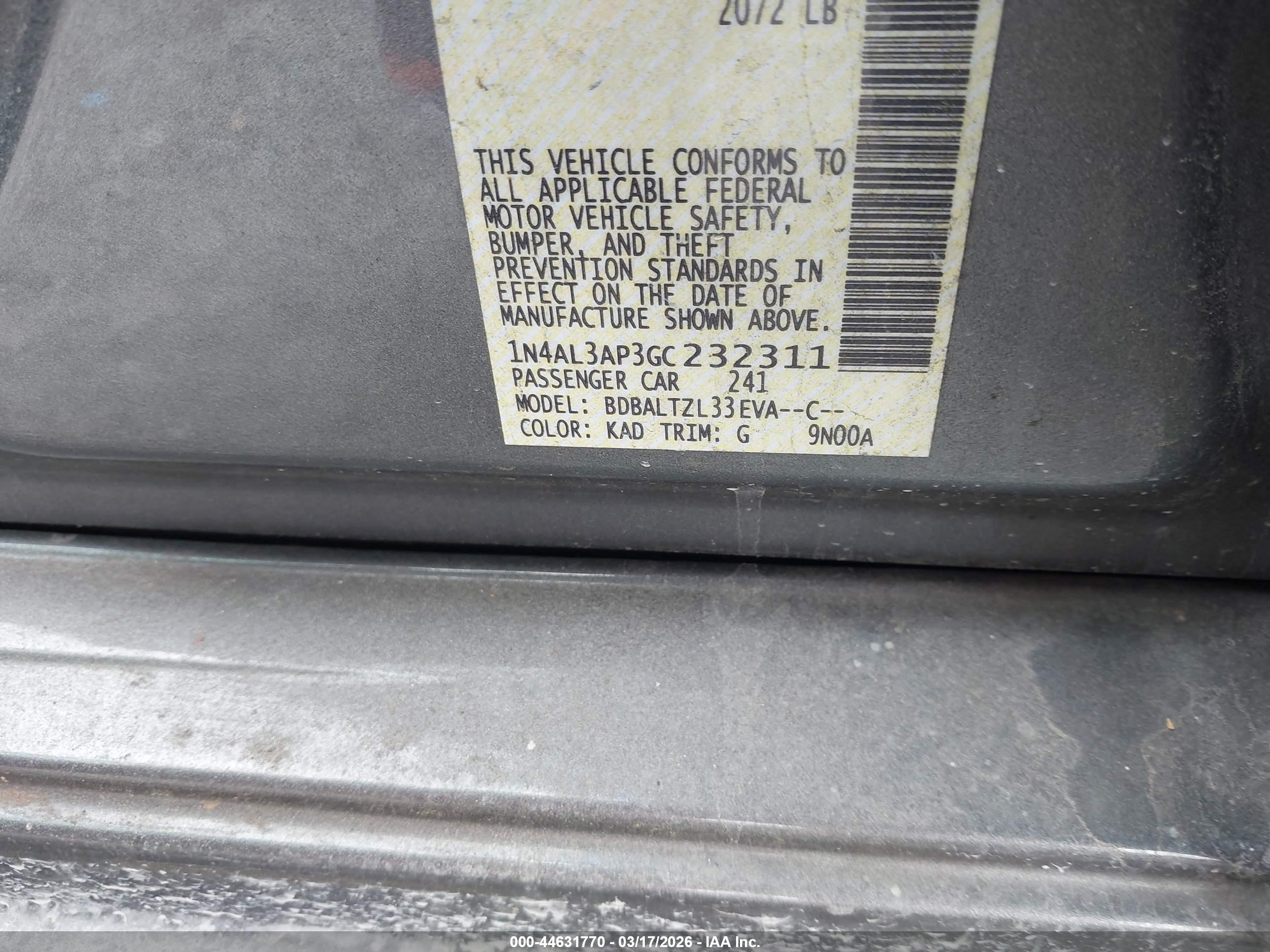NISSAN ALTIMA image 9
